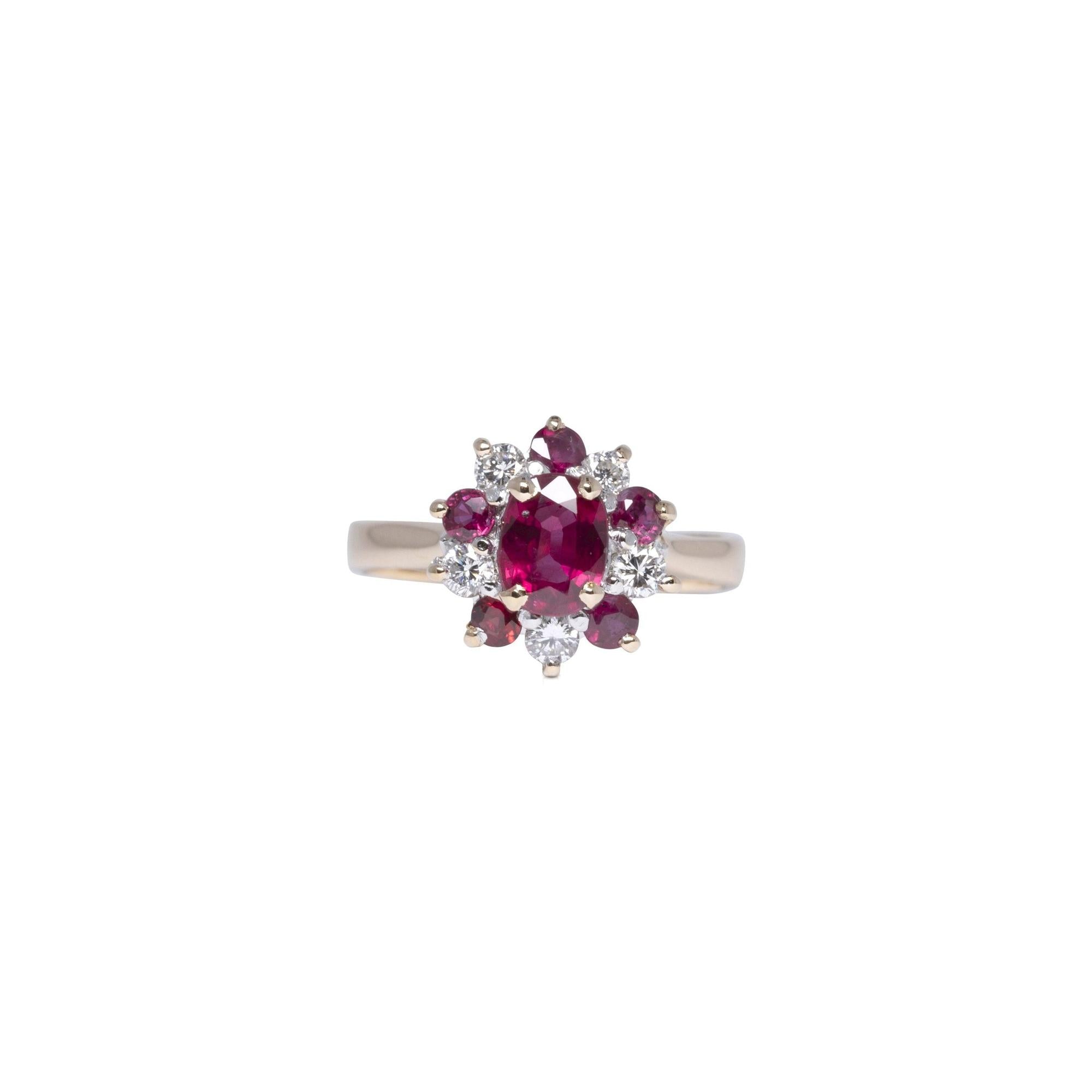 Ruby and Diamond Cocktail Ring