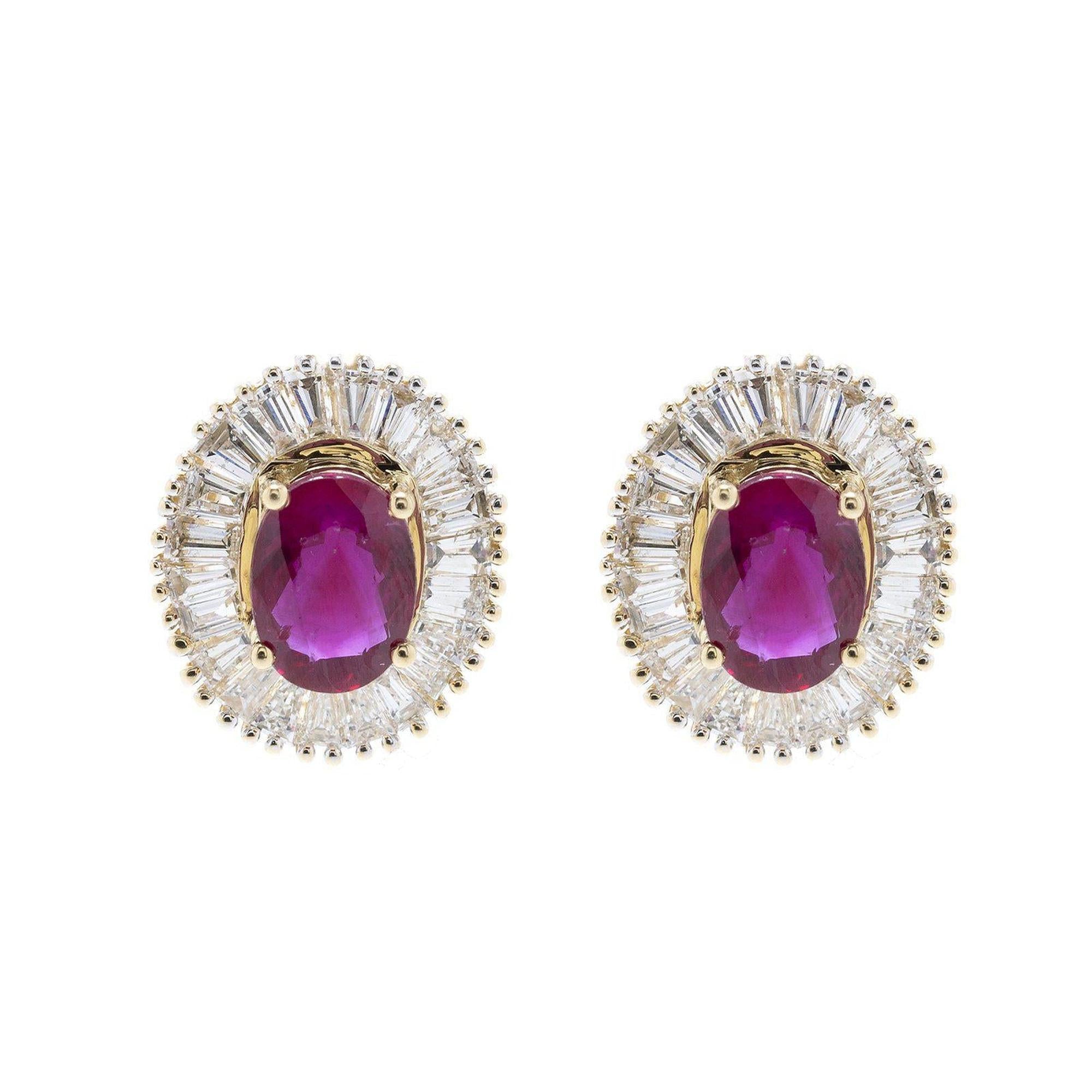 Ruby and Diamond Earrings
