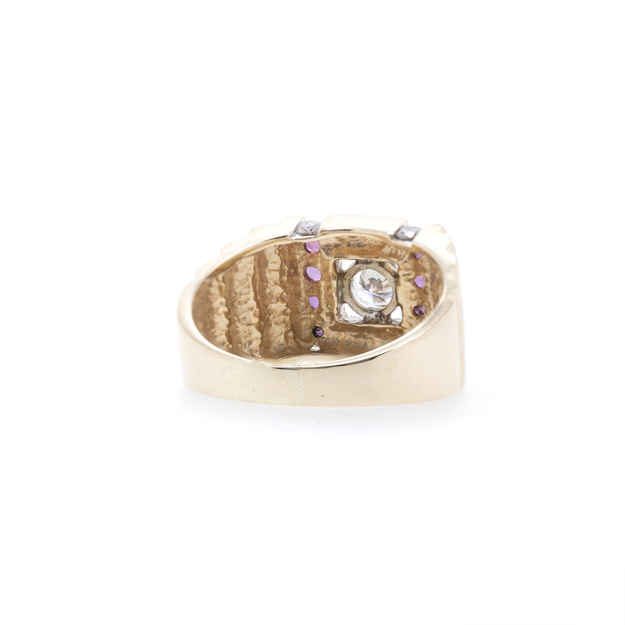 Ruby and Diamond Gent's Ring