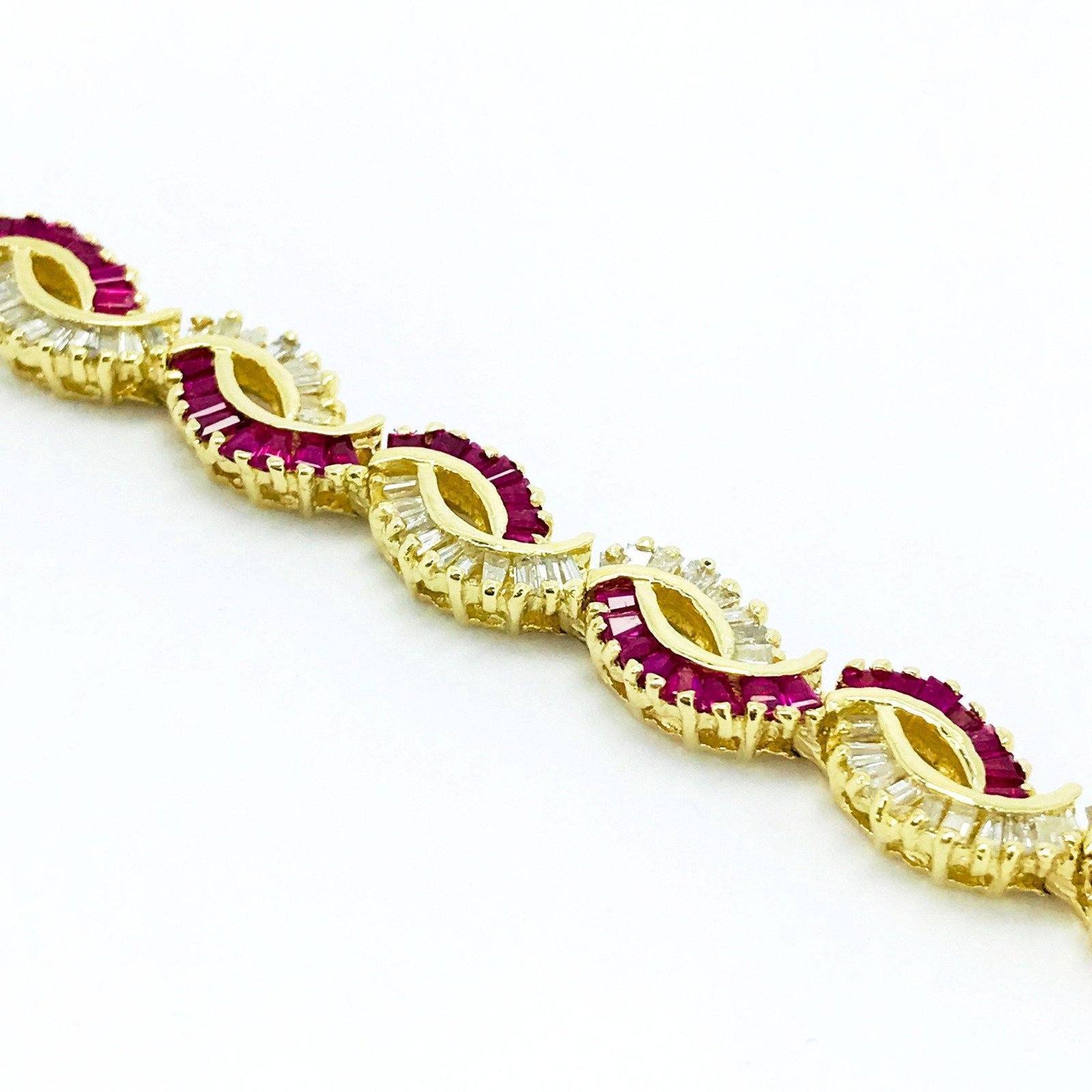 Ruby and Diamond Tennis Bracelet