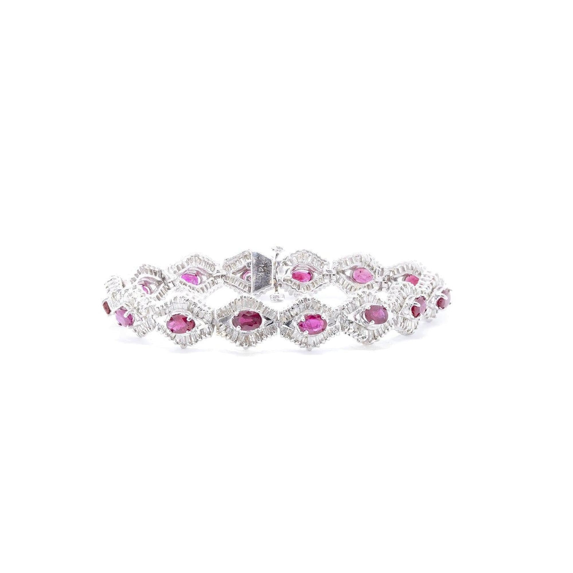 Ruby and Diamond Tennis Bracelet