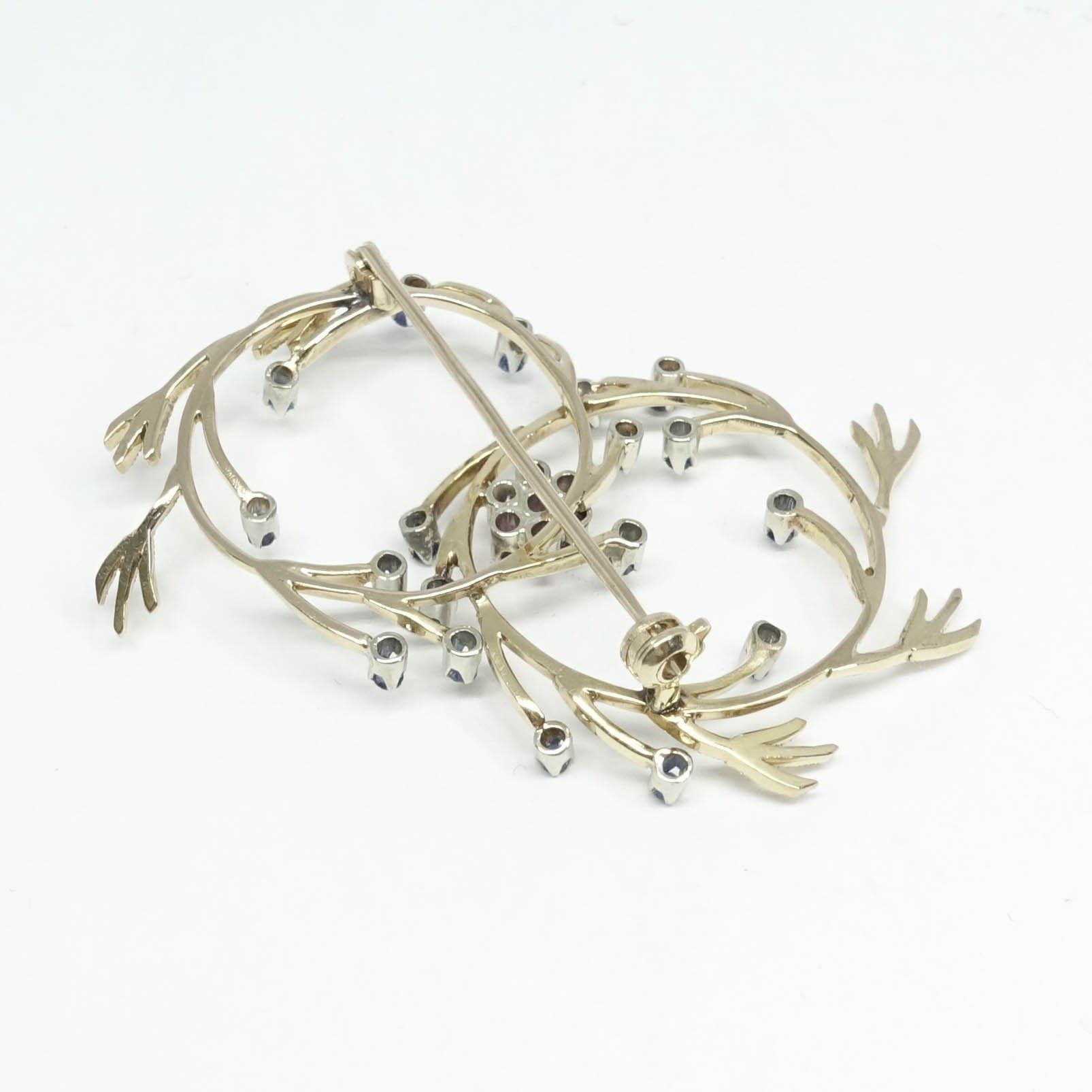 Ruby and Sapphire Brooch