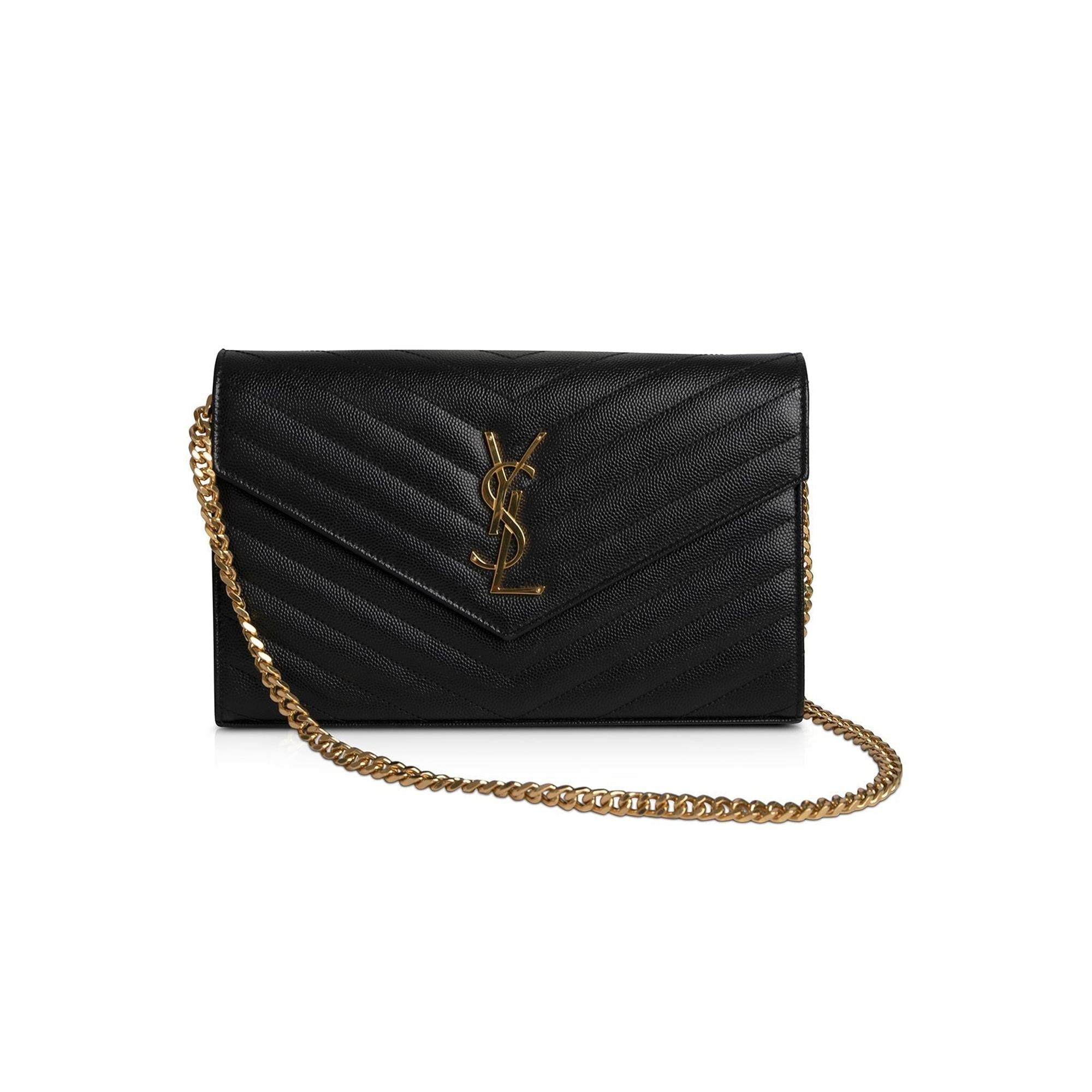 Saint Laurent 2020 Cassandre Matelasse Chain Wallet