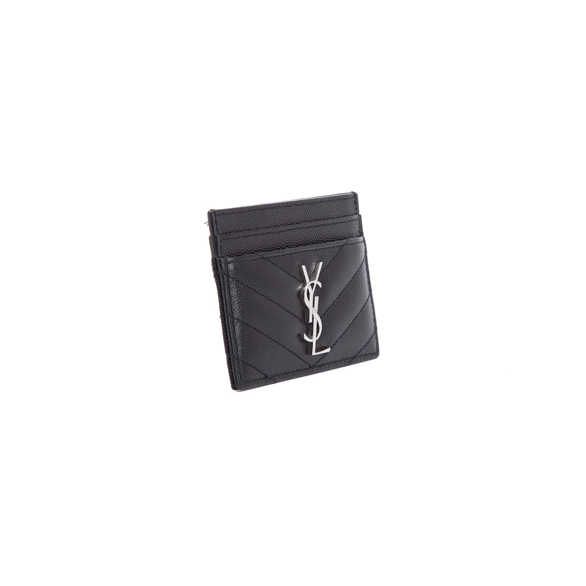 Saint Laurent 2020 Monogram Leather Card Holder w/ Box