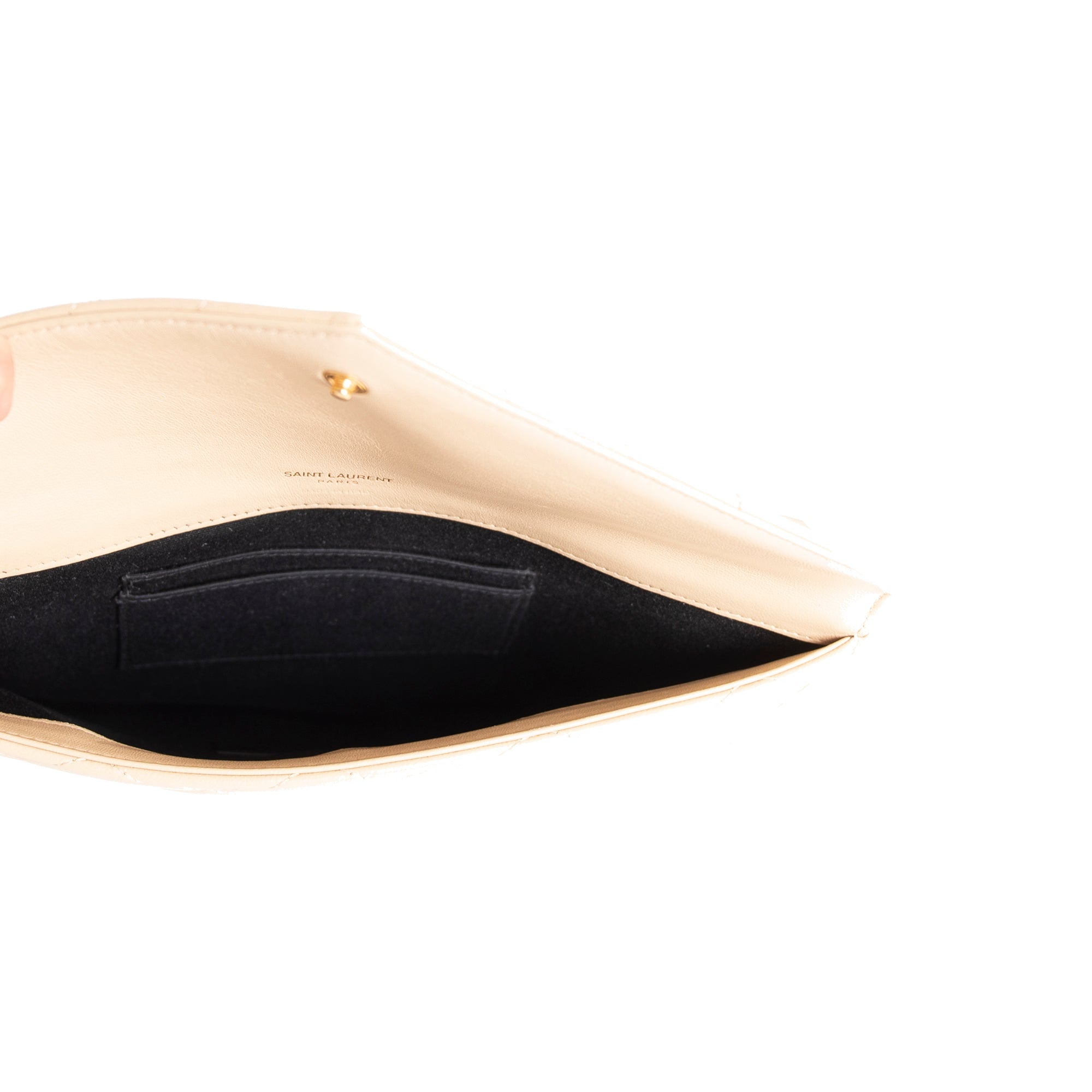 Saint Laurent 2020 Quilted Sade Envelope Pouch Clutch
