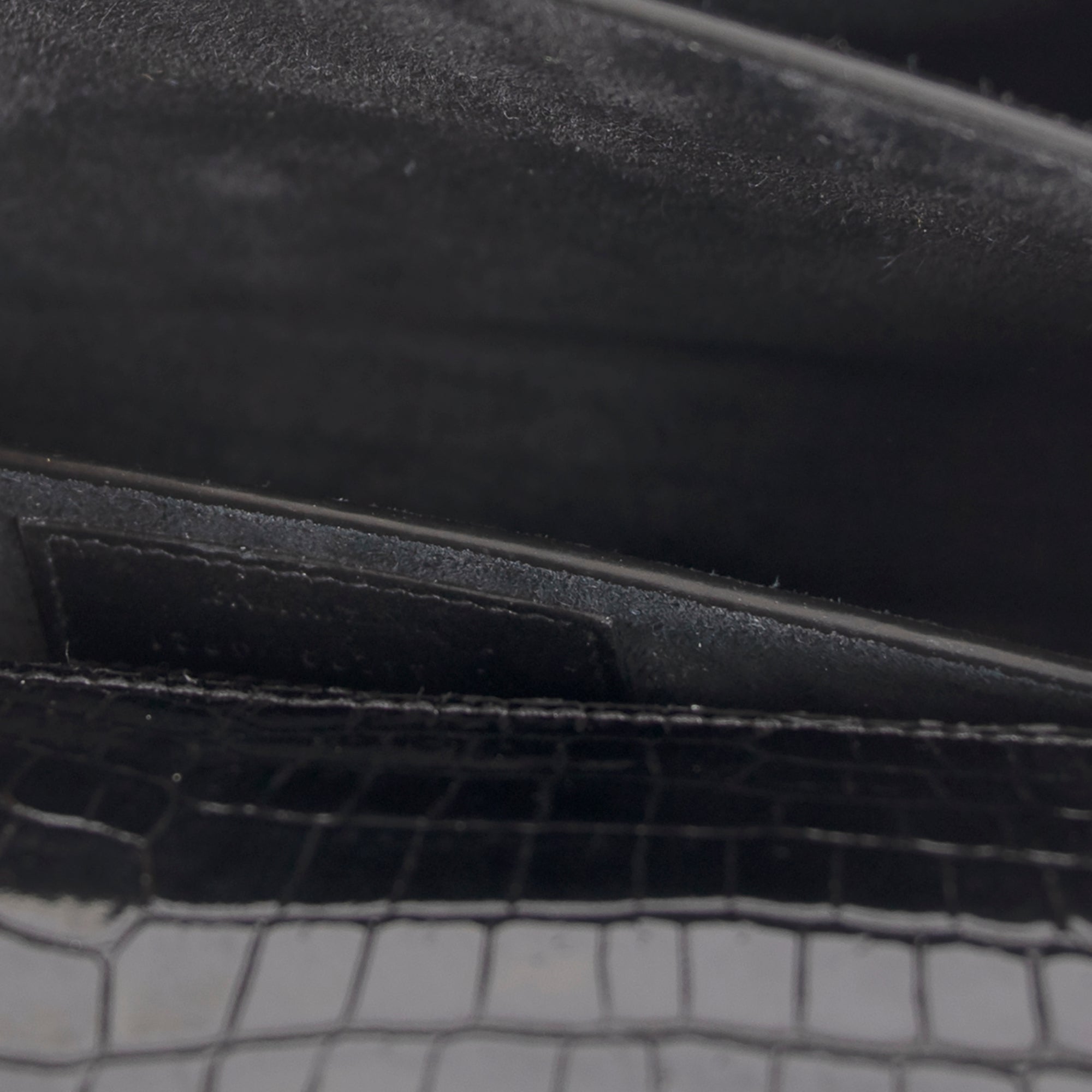 Saint Laurent 2021 Medium Crocodile Embossed Sunset Bag w/ Box