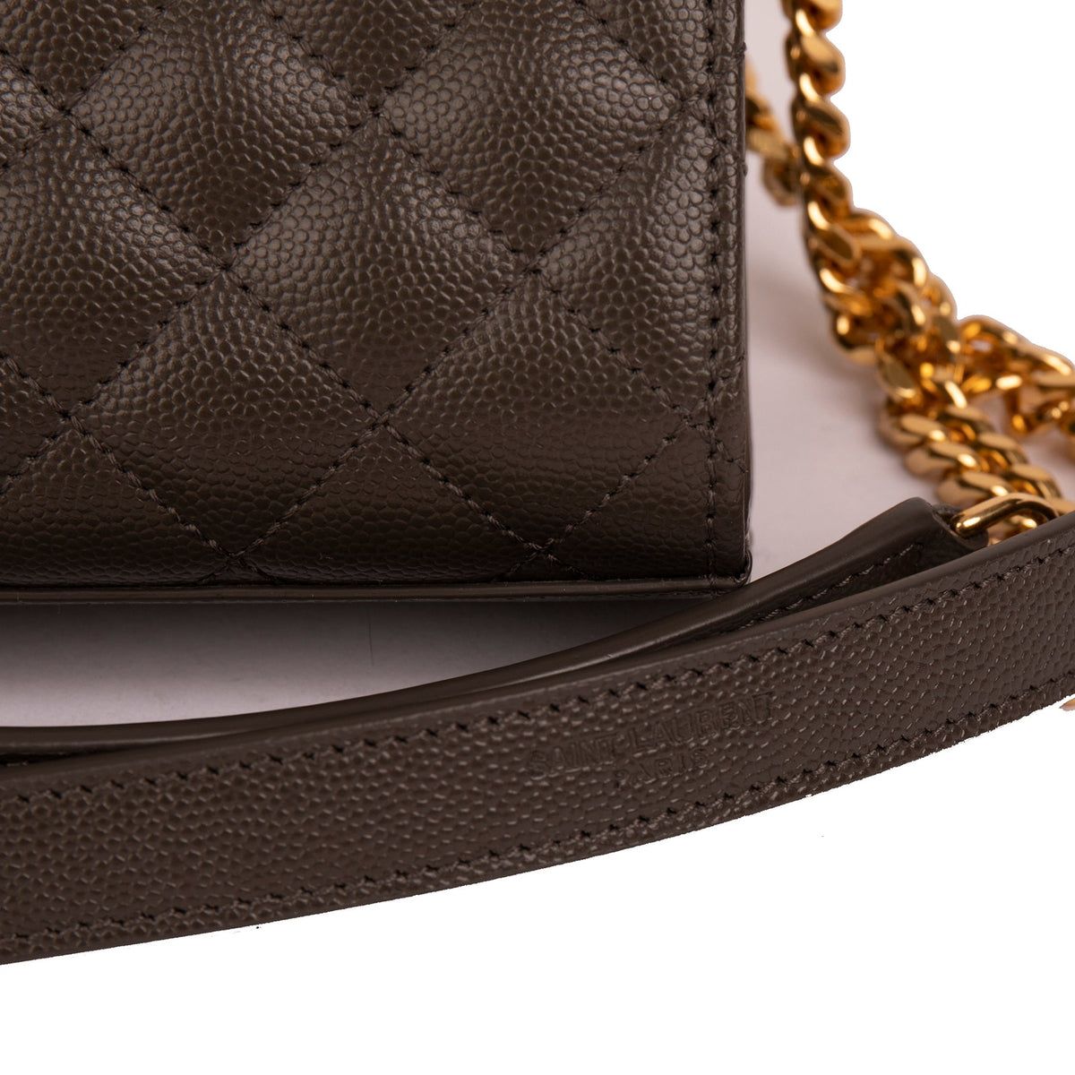 Saint Laurent 2021 Medium Monogram Matelasse Envelope Chain Bag w/ Box