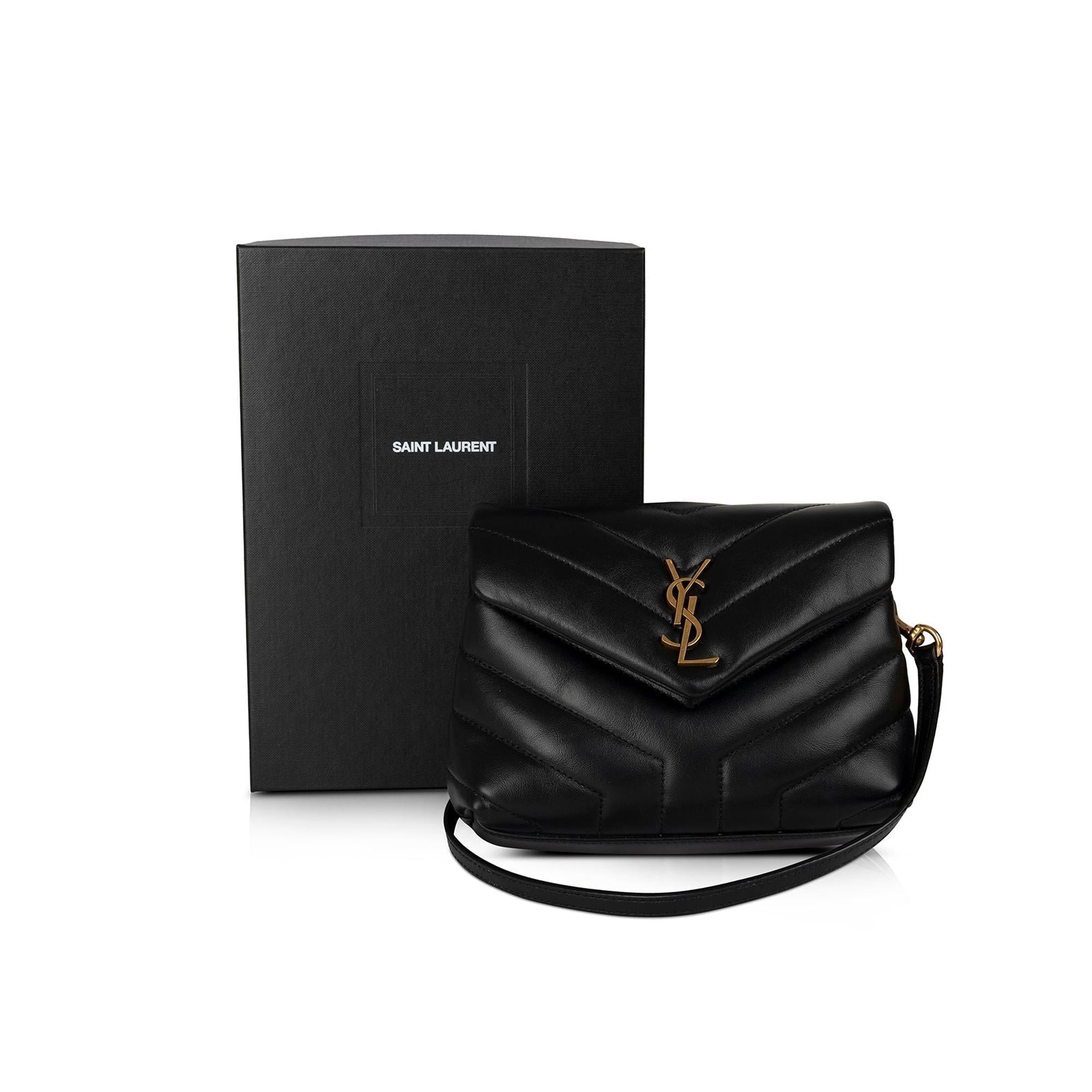 Saint Laurent 2021 Monogram Matelasse Toy Loulou Crossbody Bag w/ Box
