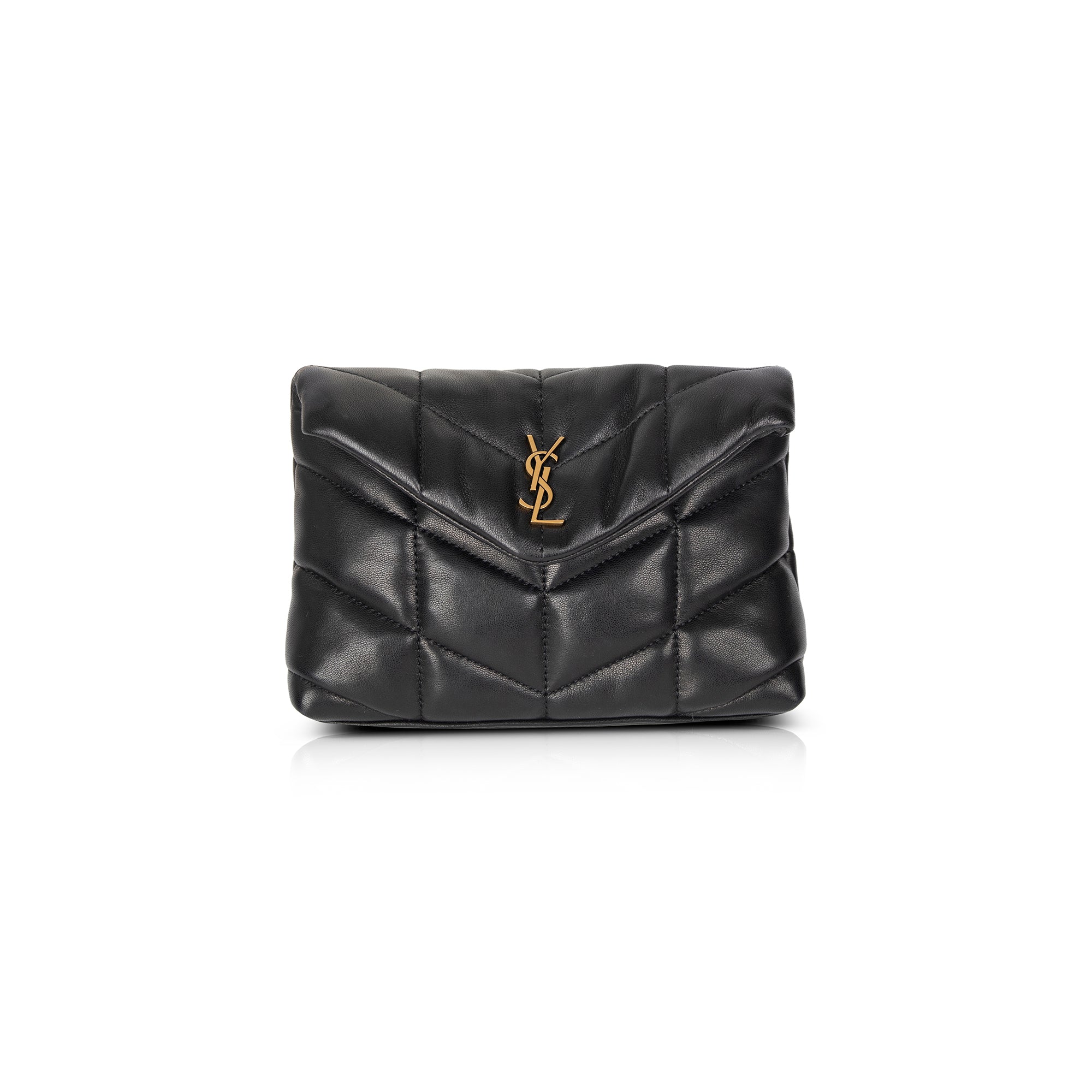 Saint Laurent 2021 Small Puffer Pouch w/ Box