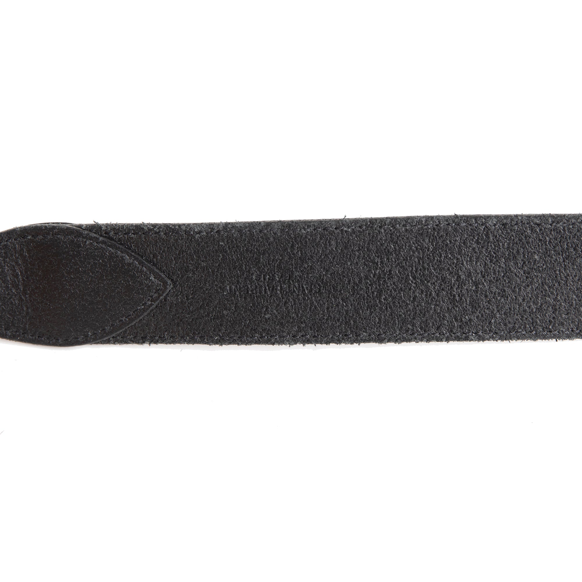 Saint Laurent 2022 Folk Buckle Leather Belt w/ Box