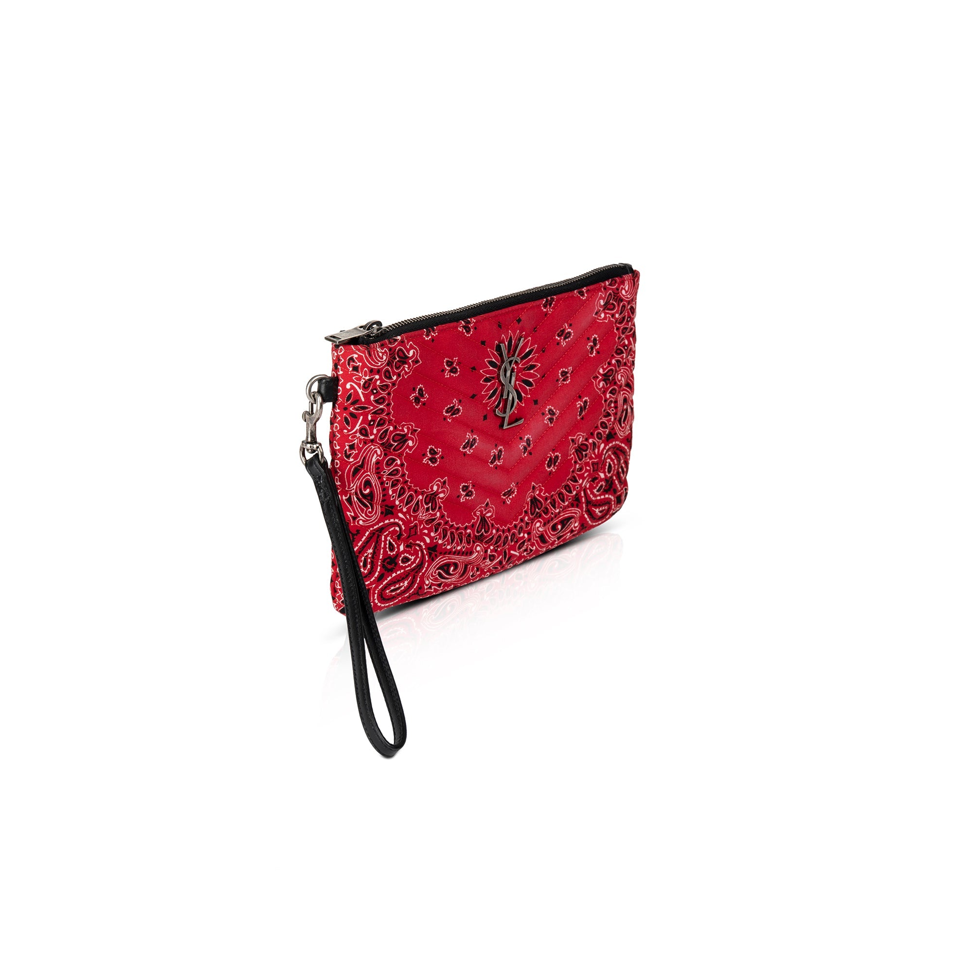 Saint Laurent Bandana Wristlet Pouch