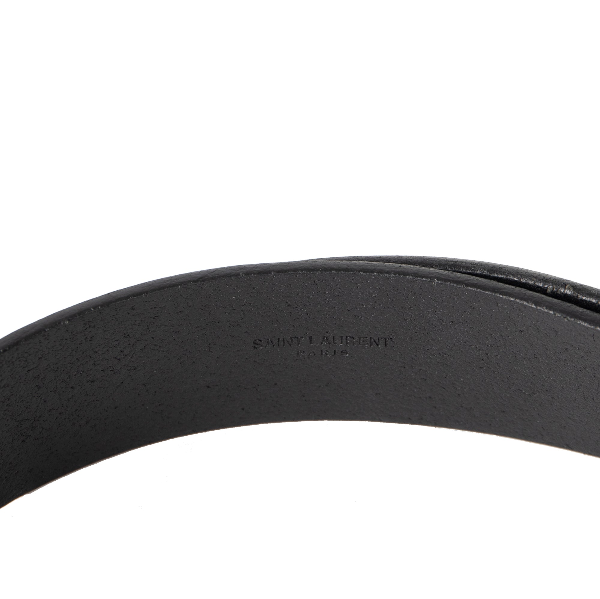 Saint Laurent Black Leather Celtic Belt