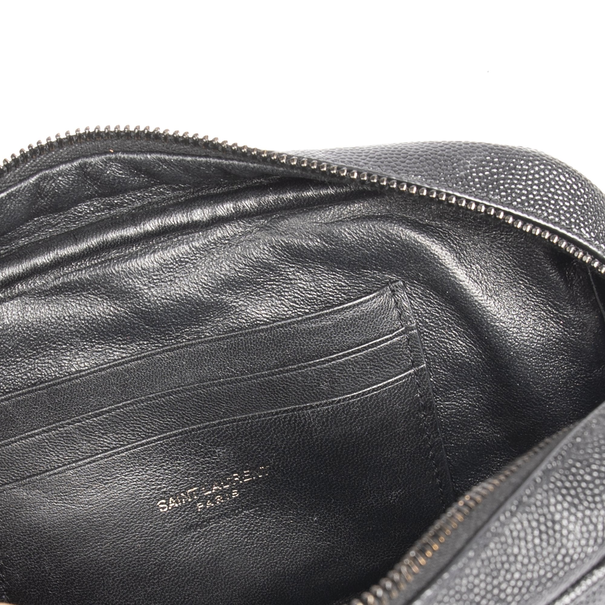Saint Laurent Black Matelasse Lou Mini Crossbody Bag w/ Box