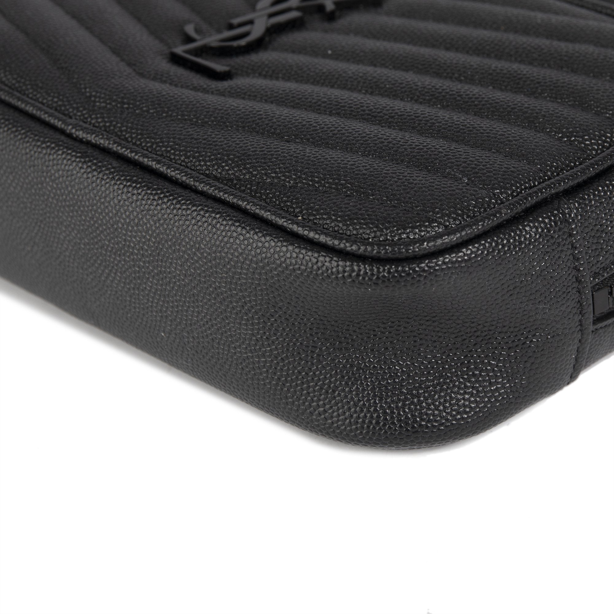 Saint Laurent Black Matelasse Lou Mini Crossbody Bag w/ Box