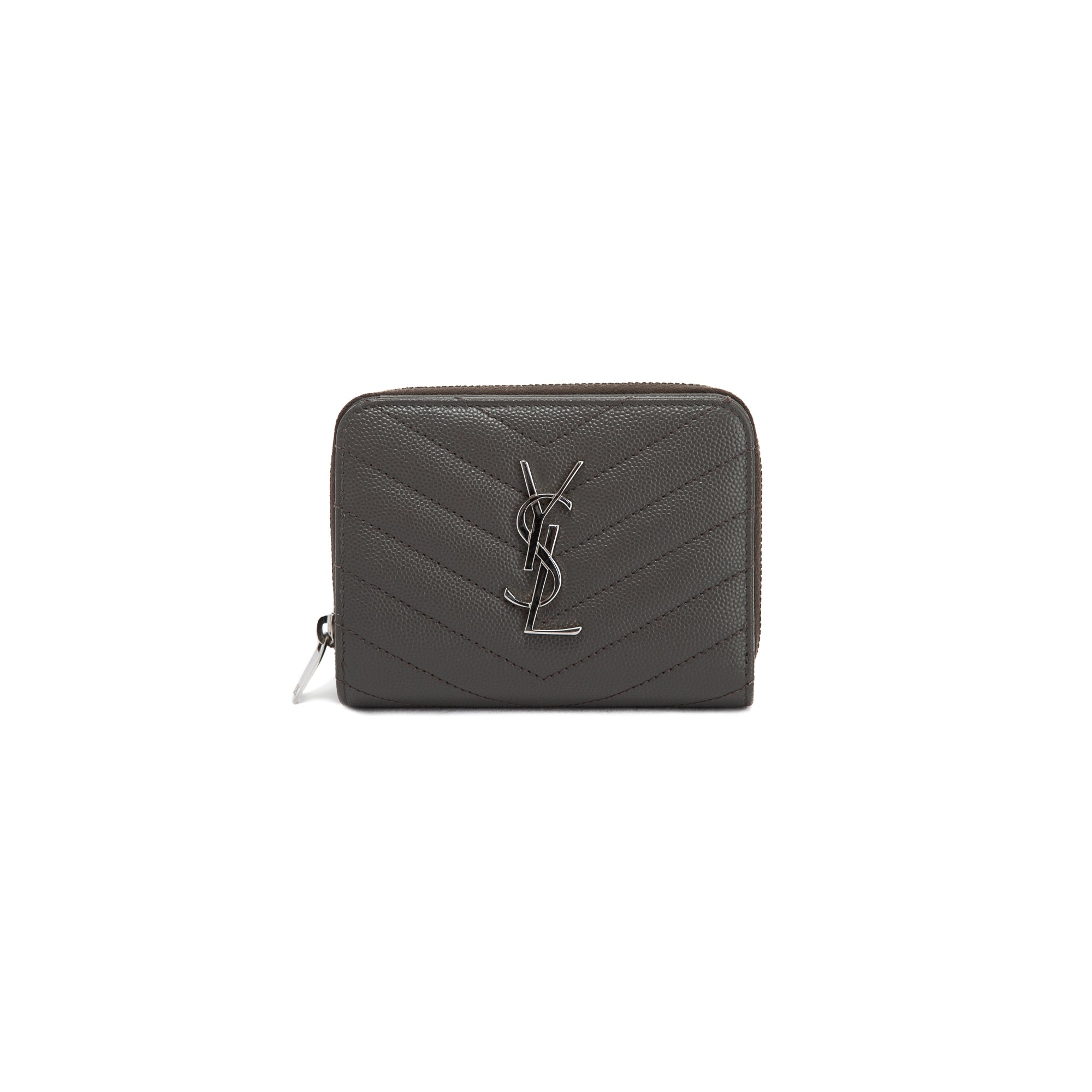 Saint Laurent Cassandre Matelasse Compact Zip Around Wallet