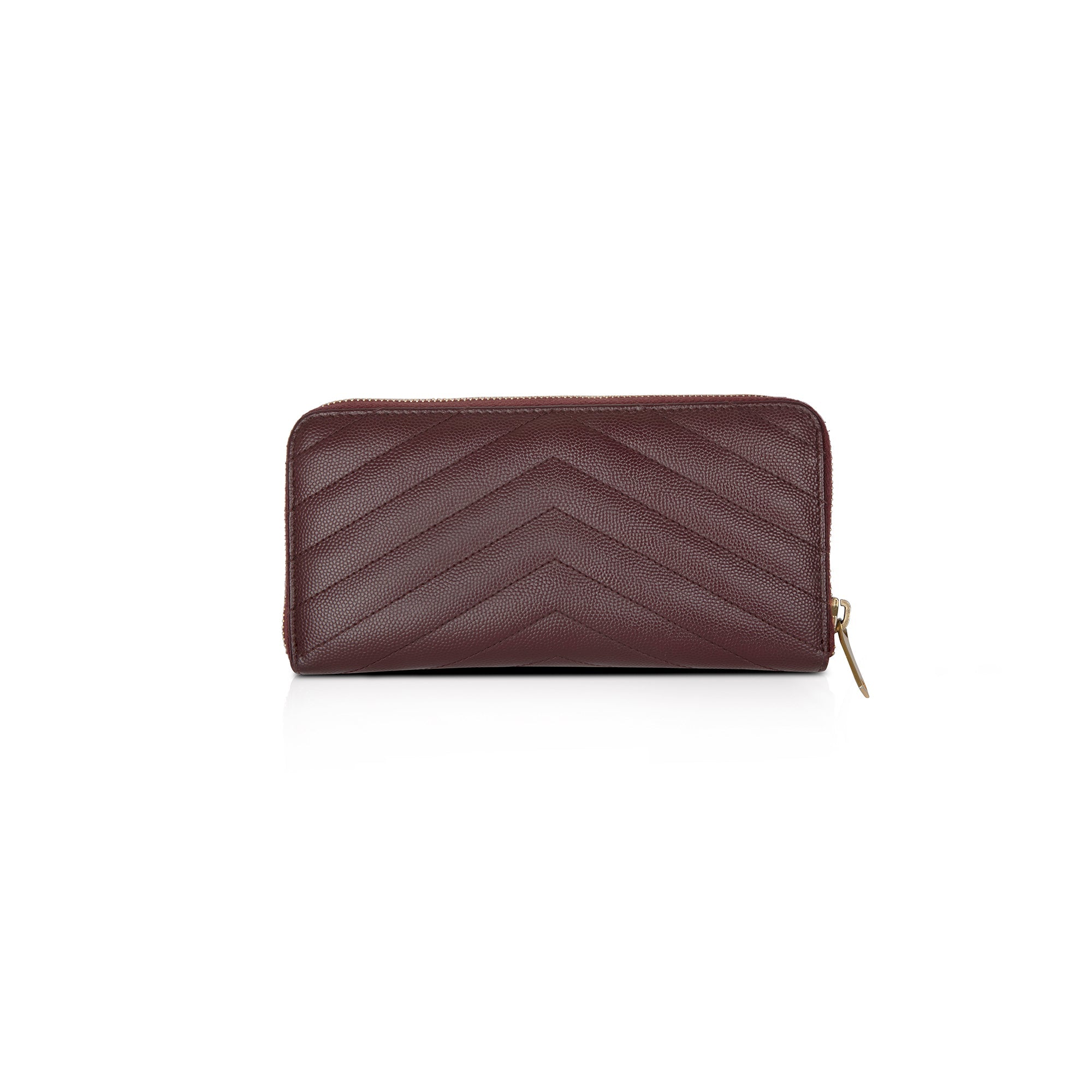 Saint Laurent Cassandre Matelasse Zip Around Leather Wallet