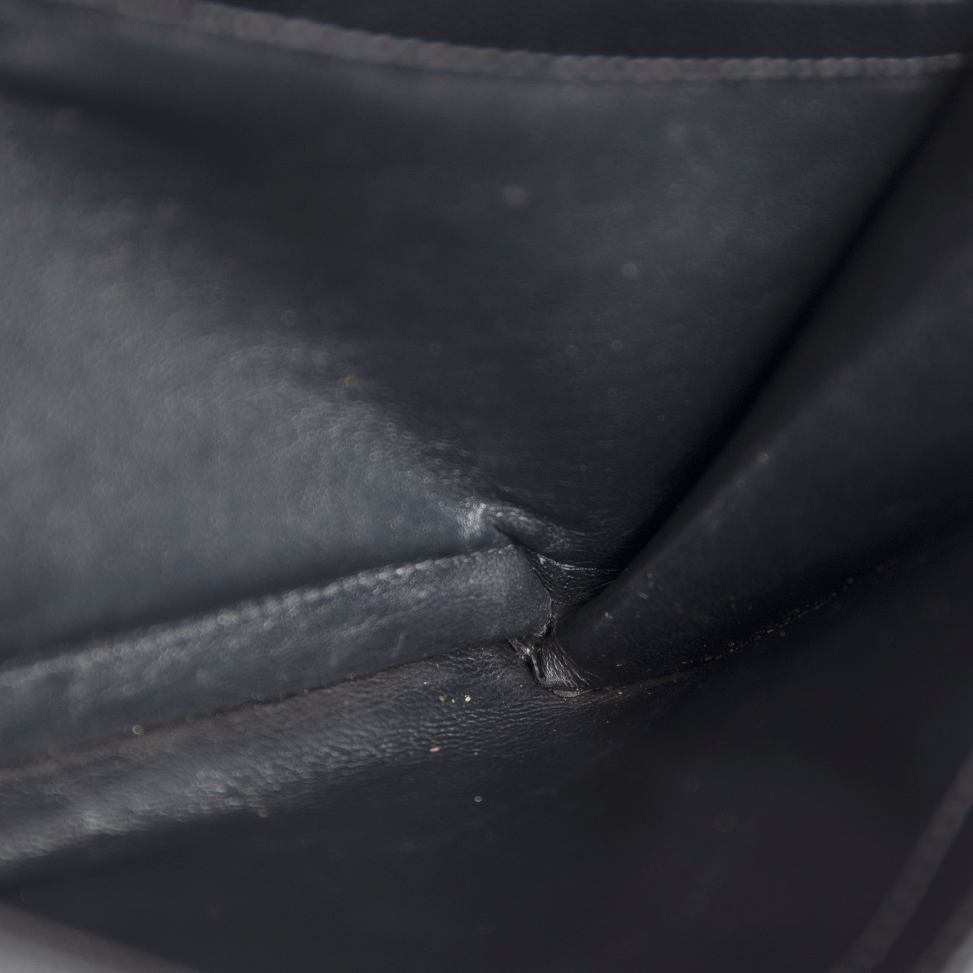 Saint Laurent Chevron Leather Cassandre Chain Wallet