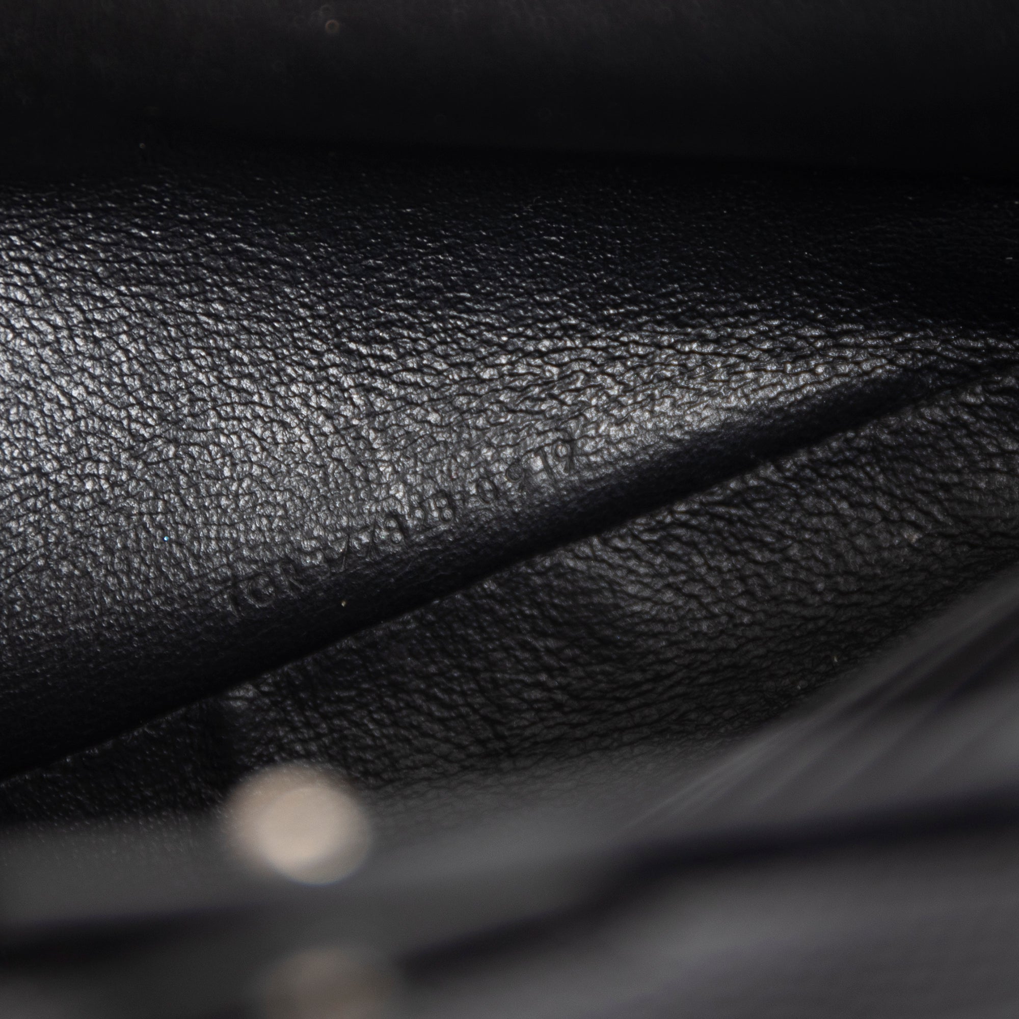 Saint Laurent Chevron Leather Cassandre Chain Wallet