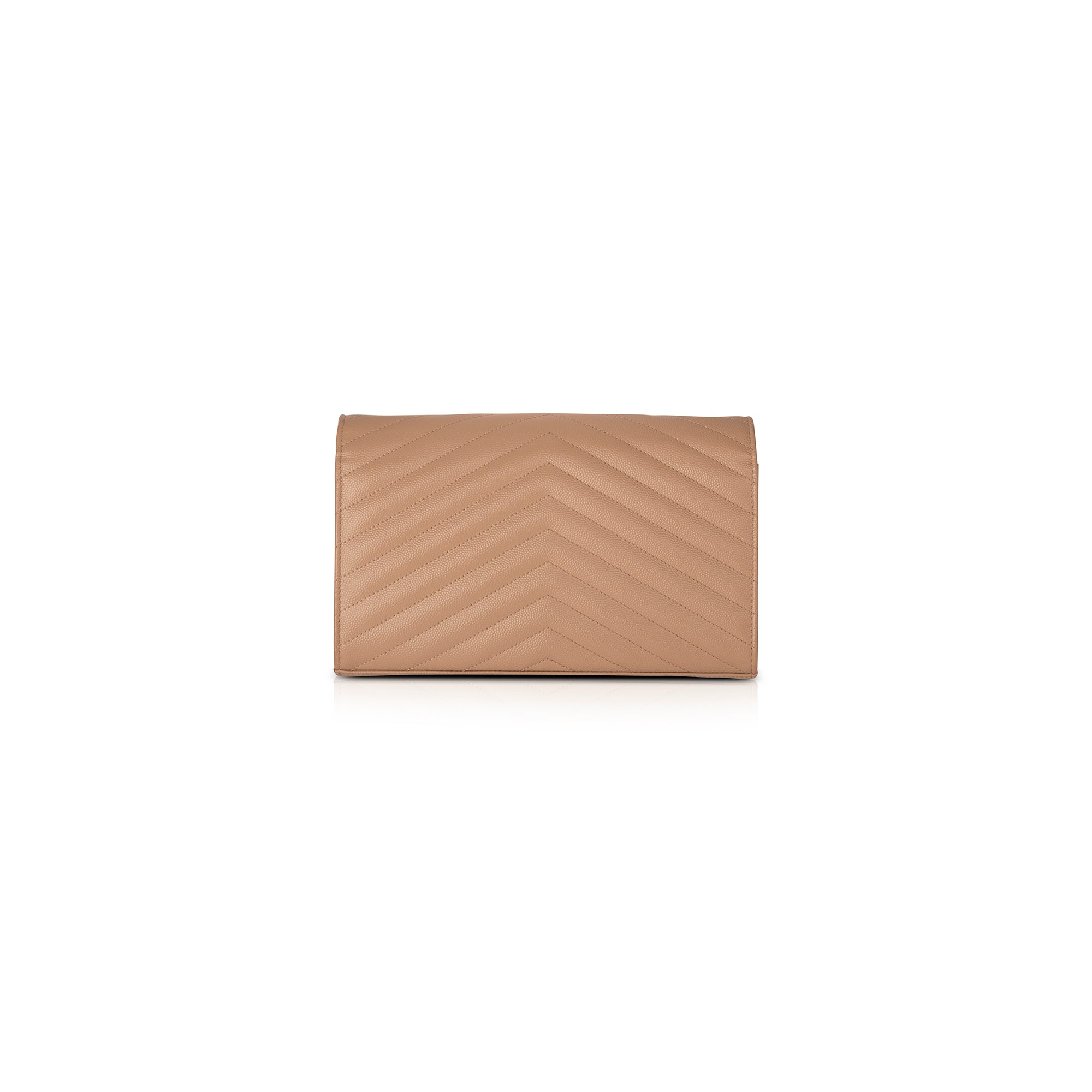 Saint Laurent Classic Monogram Envelope Chain Wallet w/ Box