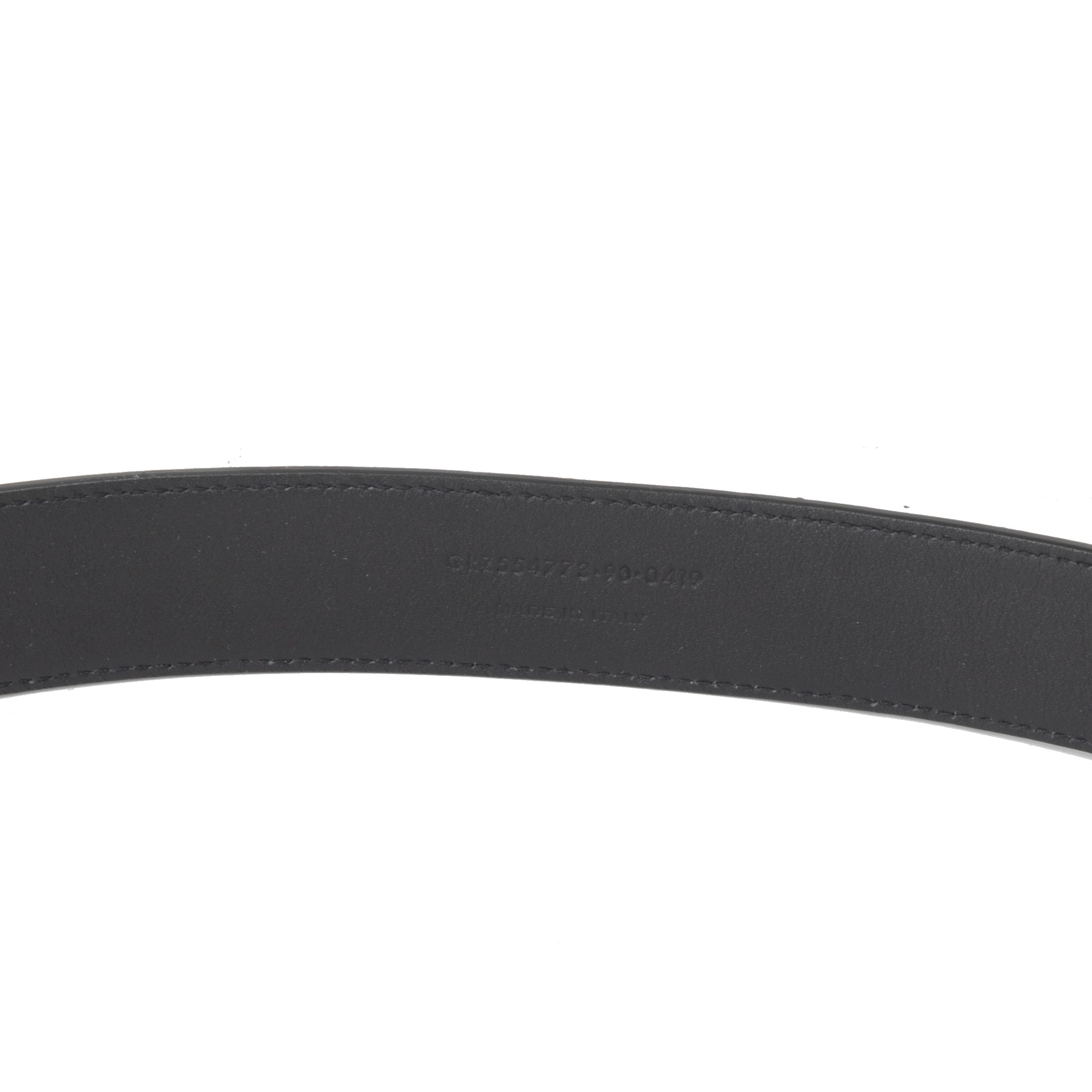 Saint Laurent Crocodile Embossed Monogram Belt