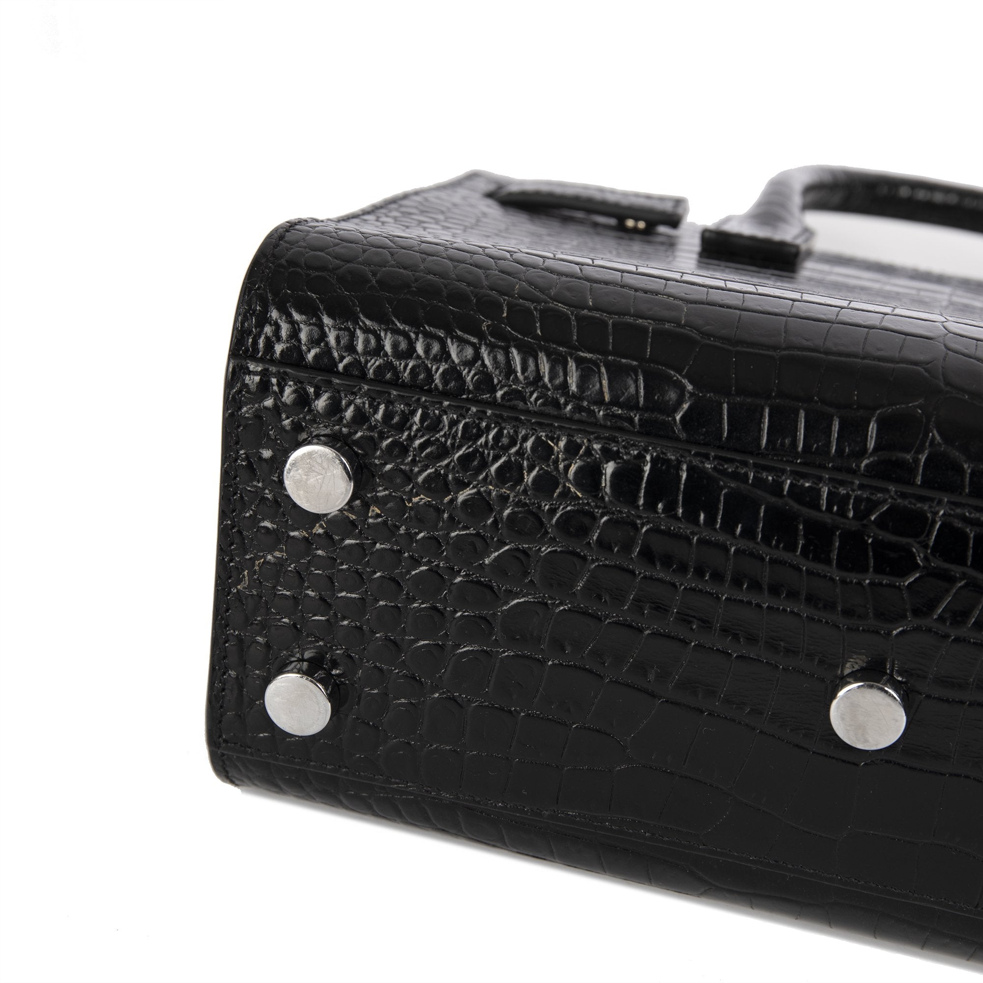 Saint Laurent Embossed Crocodile Nano Sac De Jour