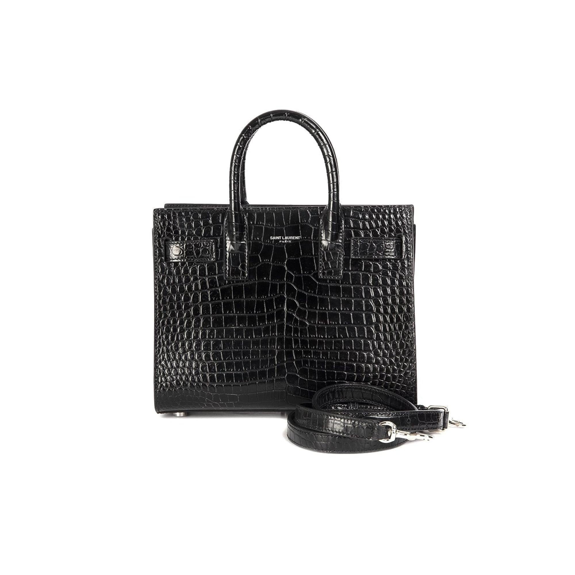 Saint Laurent Embossed Crocodile Nano Sac De Jour