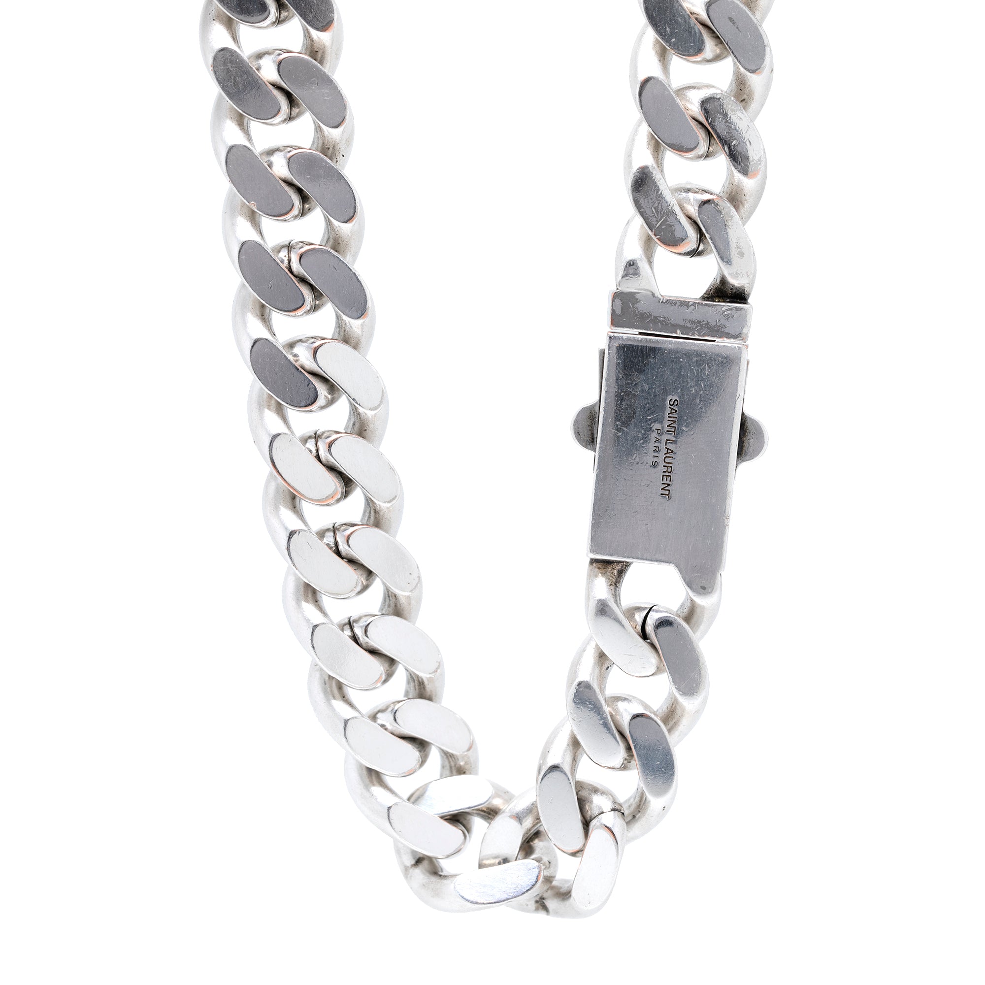 Saint Laurent Large Metal Curb Chain Necklace