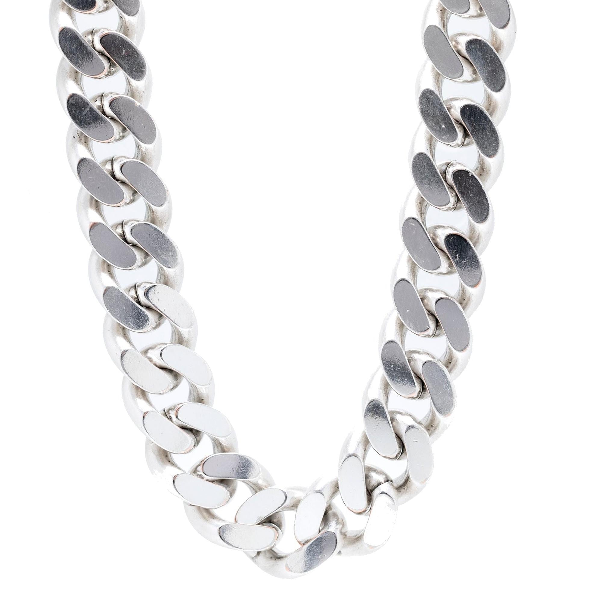 Saint Laurent Large Metal Curb Chain Necklace