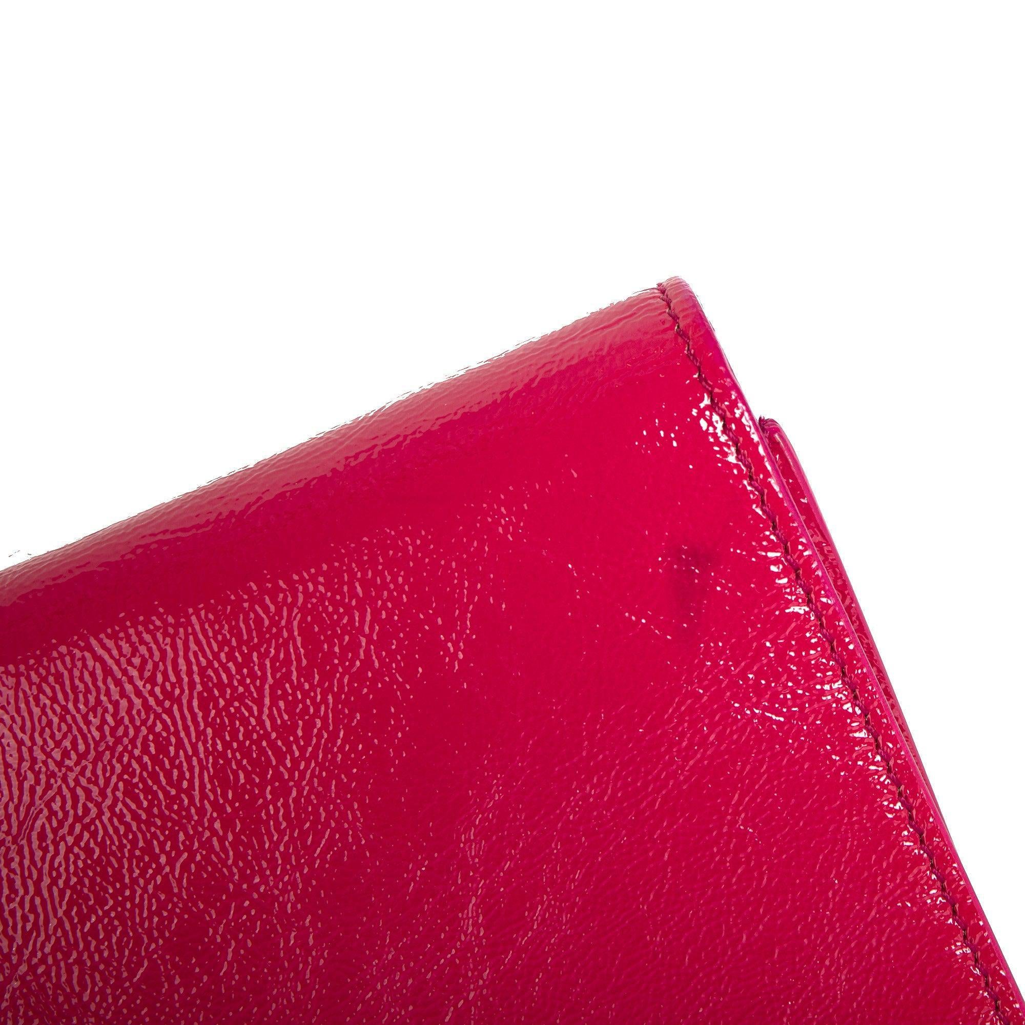 Saint Laurent Large Patent Leather Belle de Jour Clutch