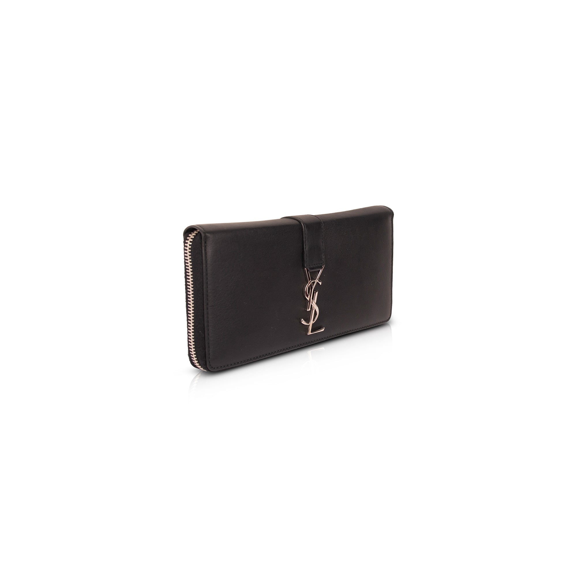 Saint Laurent Leather Continental Wallet w/ Box
