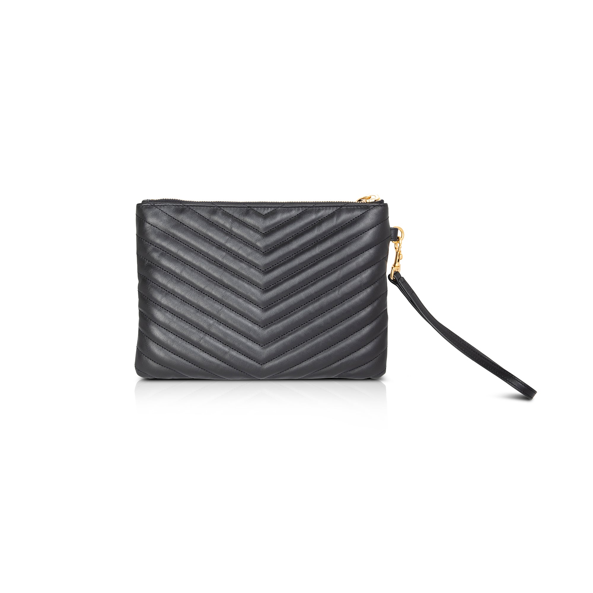 Saint Laurent Matelasse Cassandre Wrist Pouch w/ Box