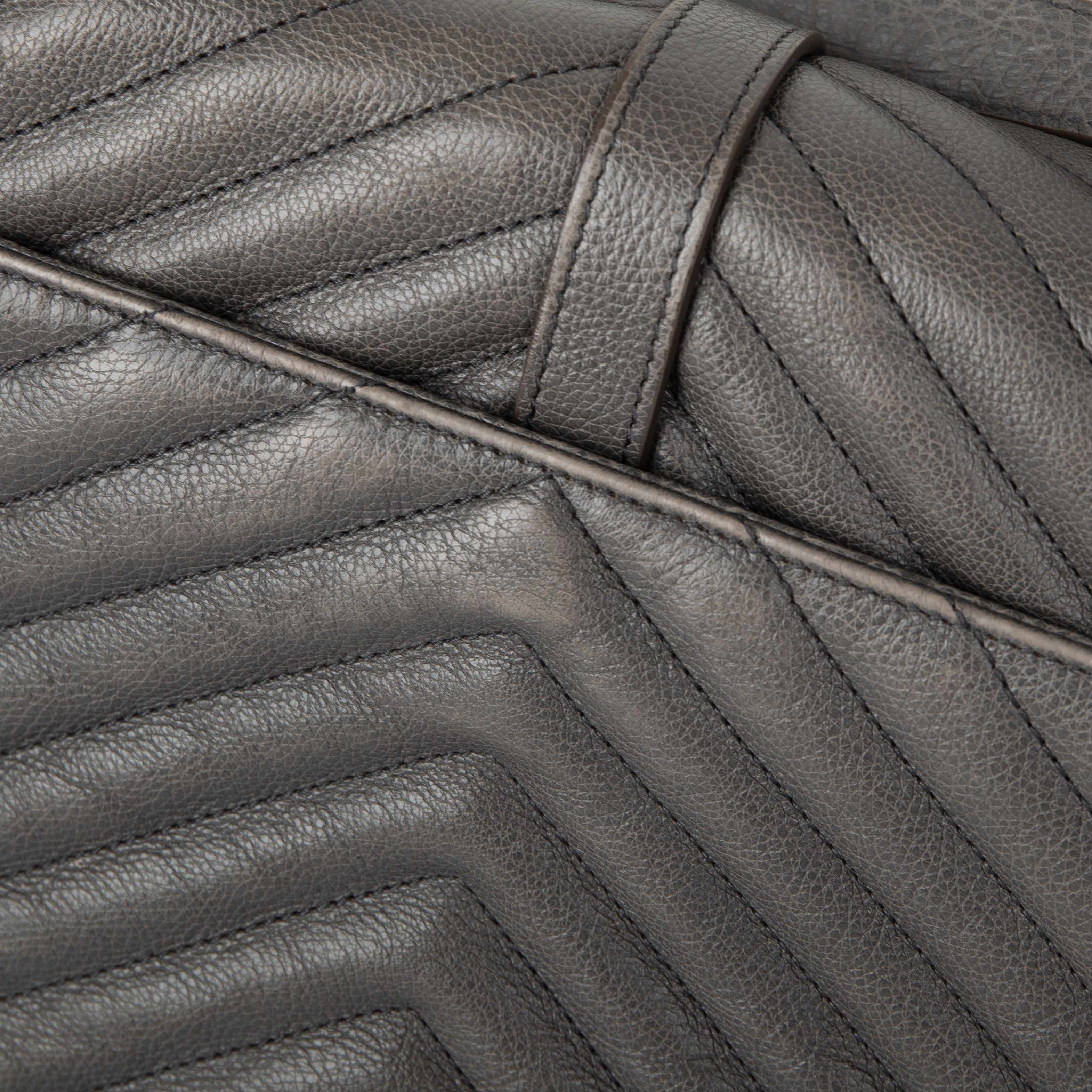 Saint Laurent Medium Chevron College Bag w/ Box & Receipt