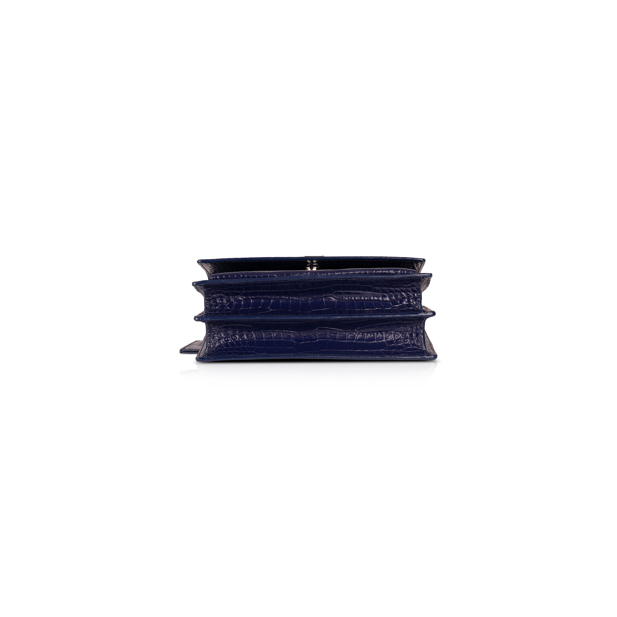 Saint Laurent Medium Crocodile Embossed Sunset Bag