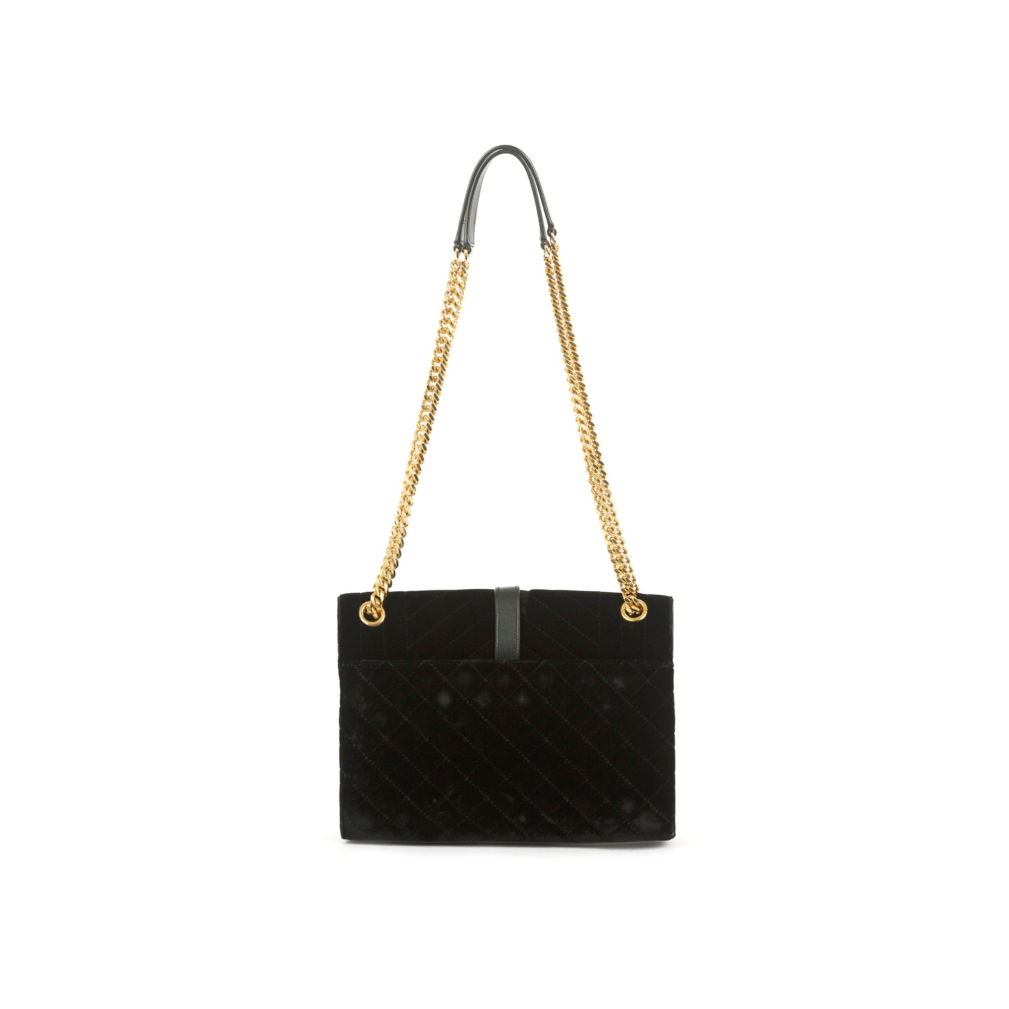 Saint Laurent Medium Velvet Mix Matelasse Envelope Chain Bag