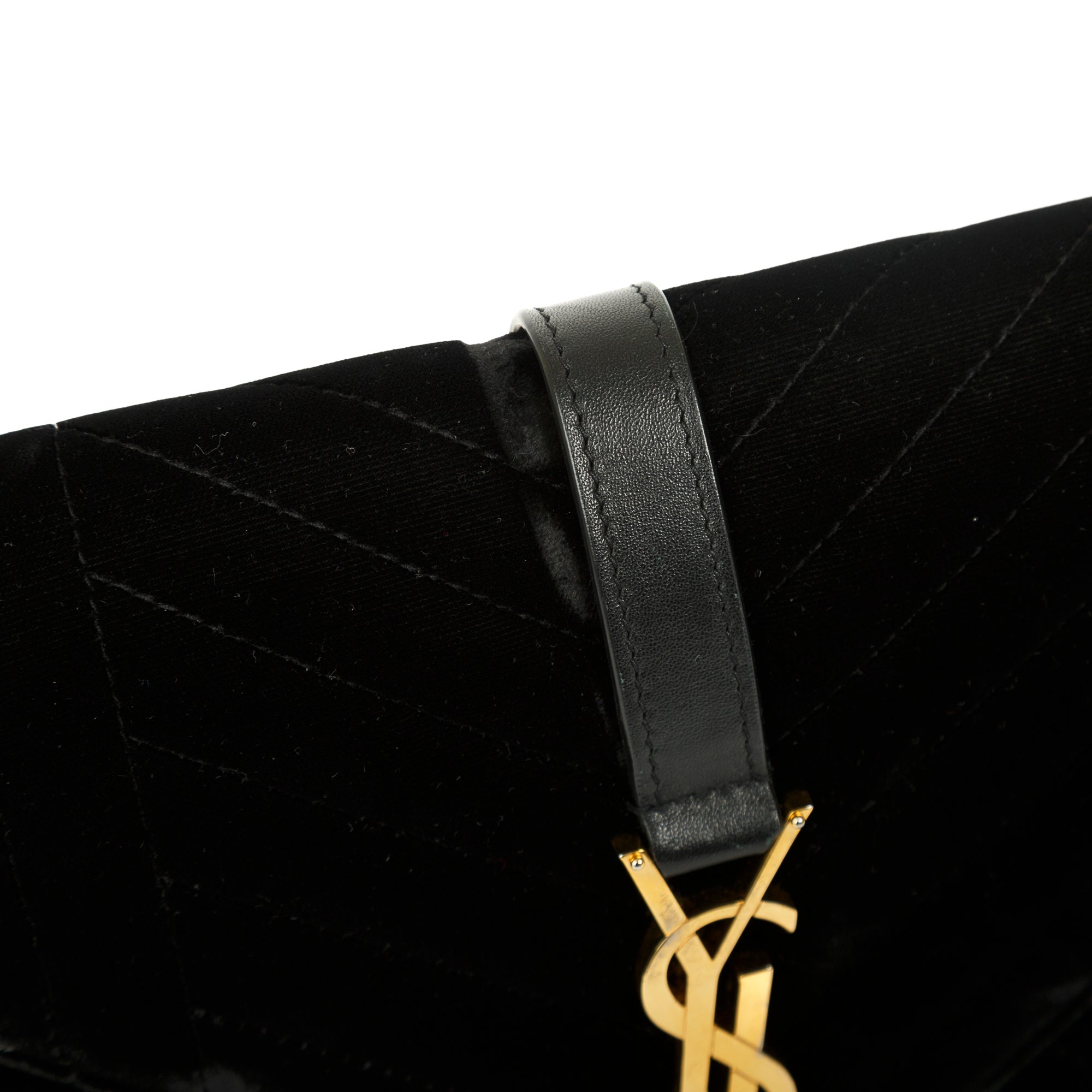Saint Laurent Medium Velvet Mix Matelasse Envelope Chain Bag