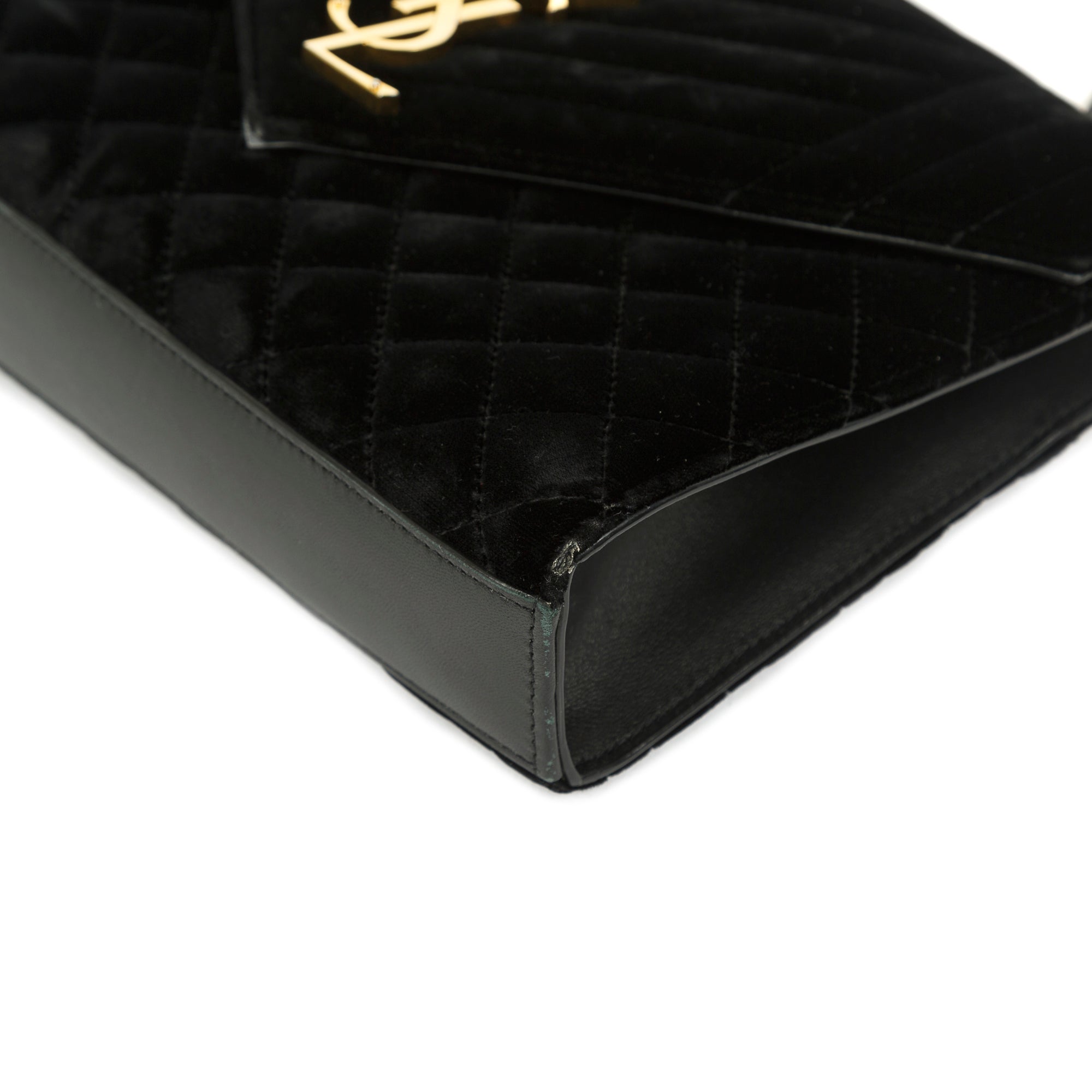 Saint Laurent Medium Velvet Mix Matelasse Envelope Chain Bag