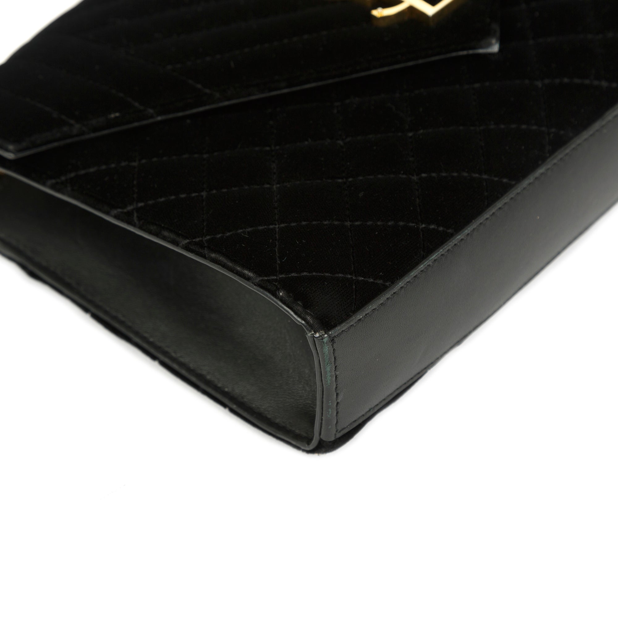 Saint Laurent Medium Velvet Mix Matelasse Envelope Chain Bag