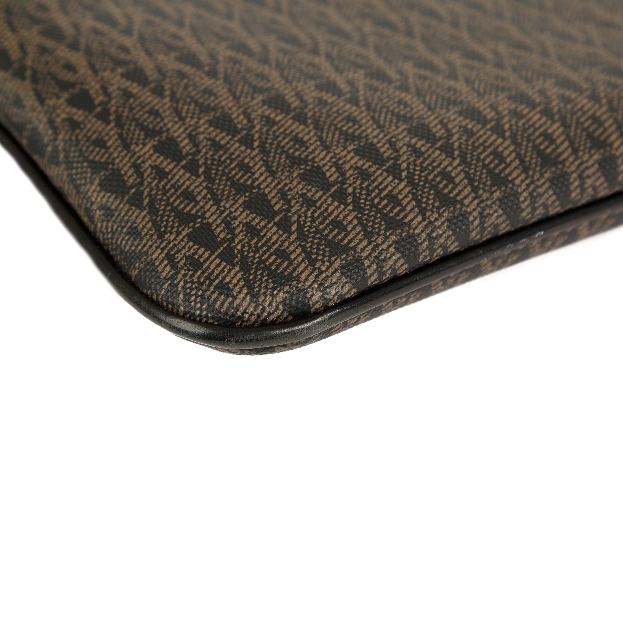 Saint Laurent Monogram Canvas Flat Messenger Bag