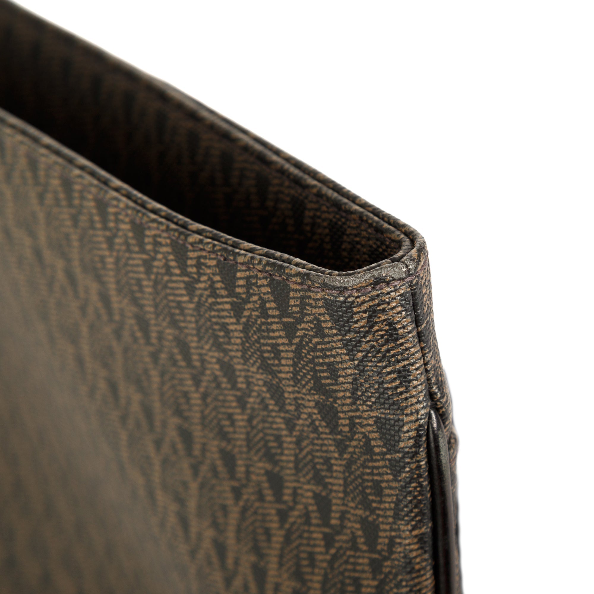 Saint Laurent Monogram Canvas Flat Messenger Bag