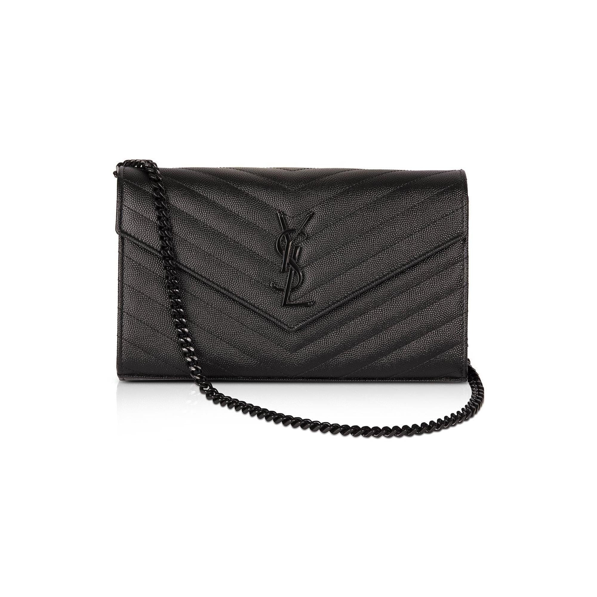 Saint Laurent Monogram Chain Wallet w/ Box