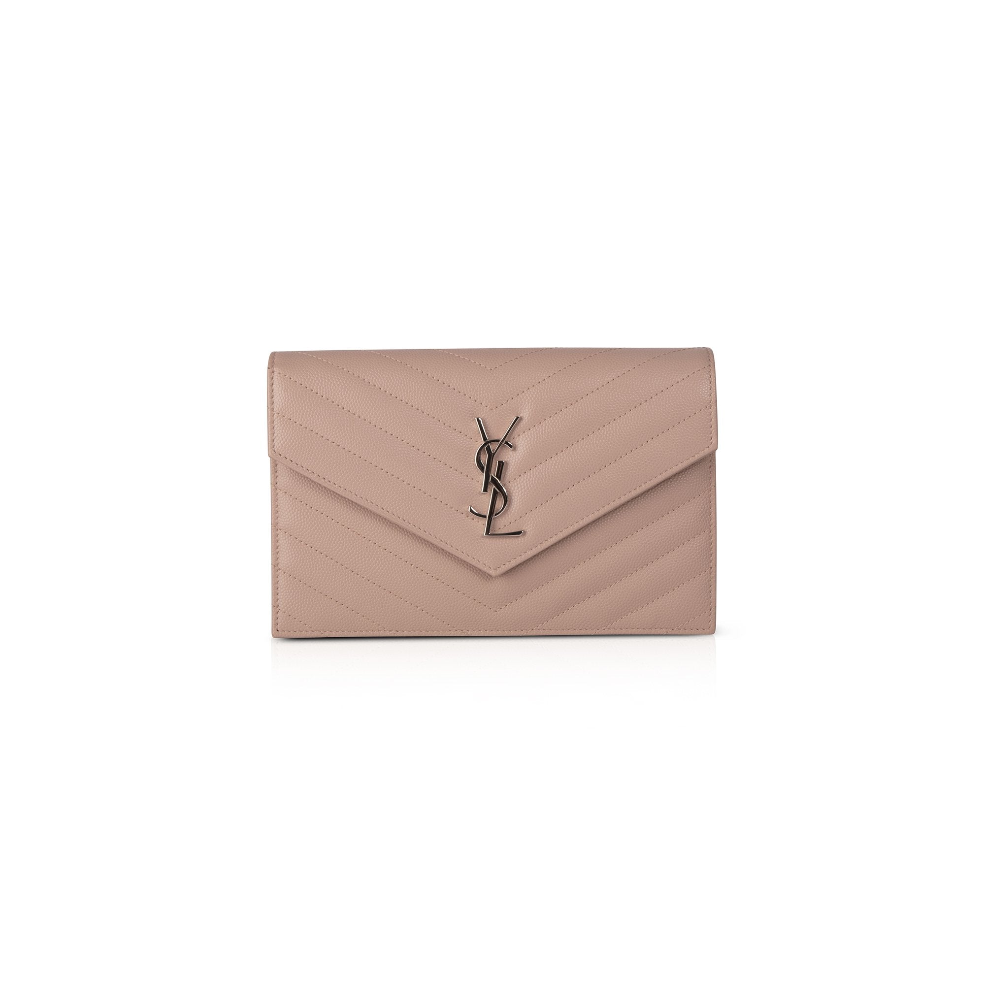 Saint Laurent Monogram Matelasse Envelope Chain Wallet