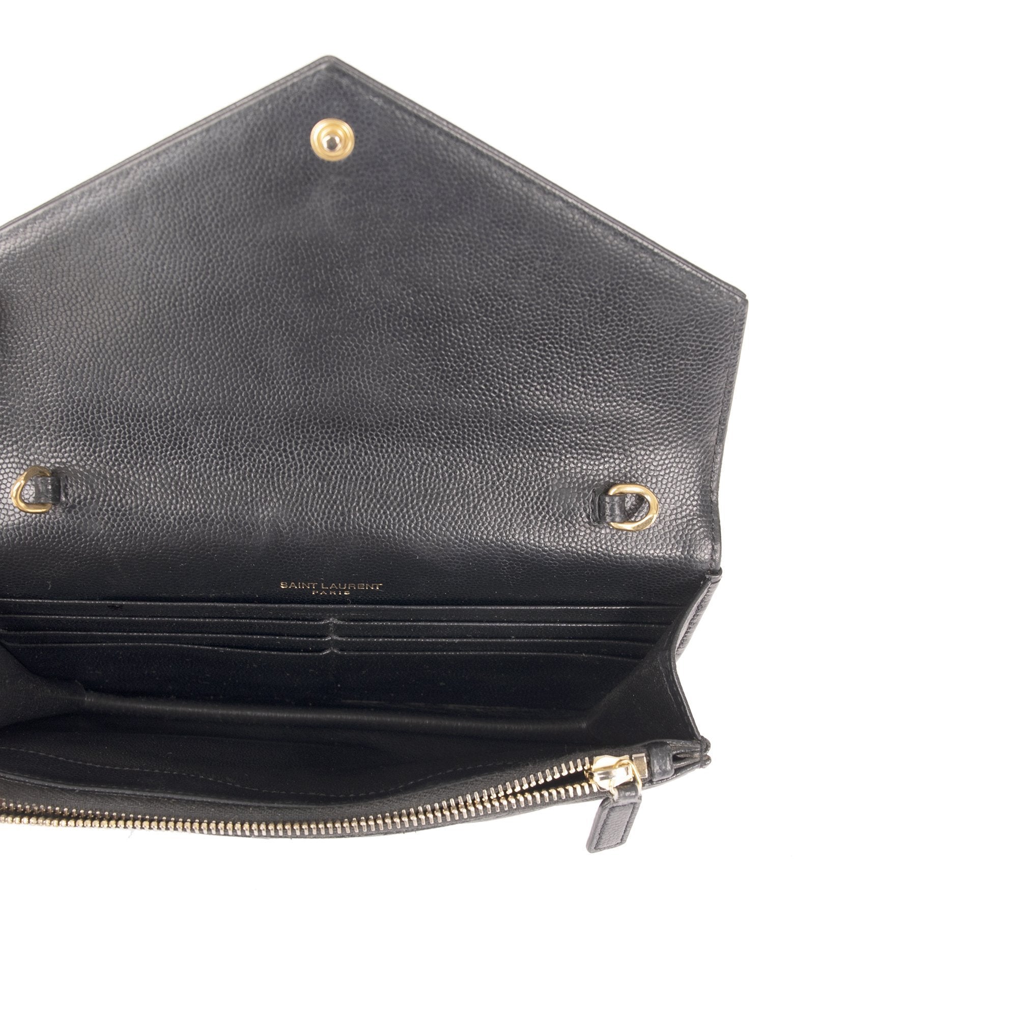 Saint Laurent Monogram Matelasse Envelope Chain Wallet w/ Box