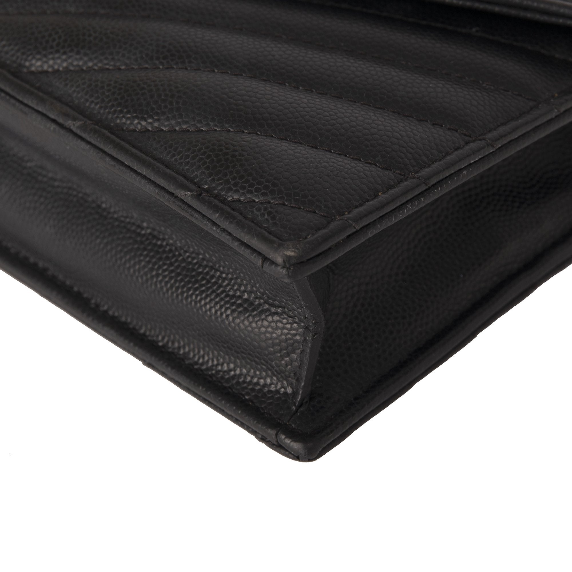 Saint Laurent Monogram Matelasse Envelope Chain Wallet w/ Box