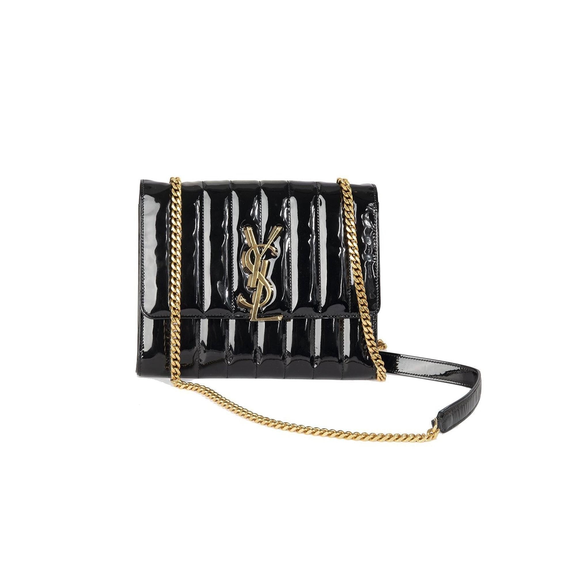 Saint Laurent Monogram Vicky Chain Wallet w/ Box