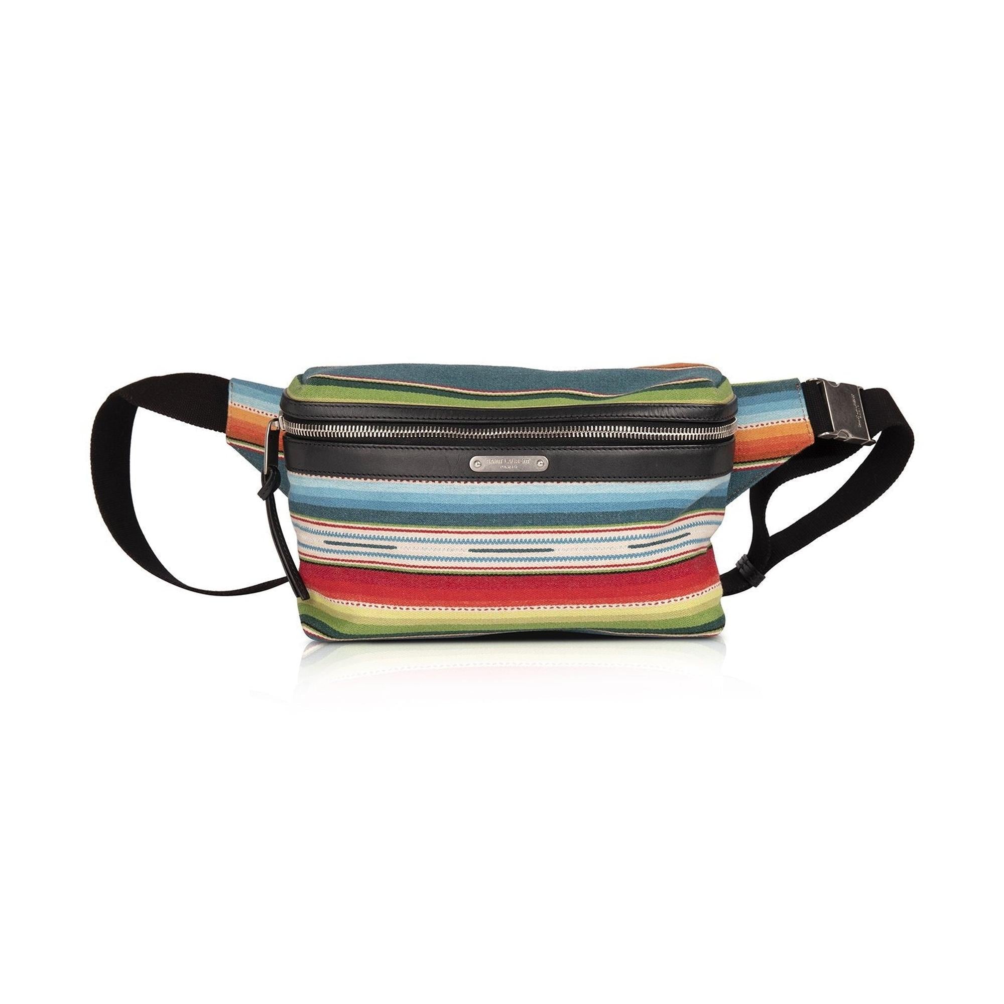 Saint Laurent Multicolor Striped City Belt Bag
