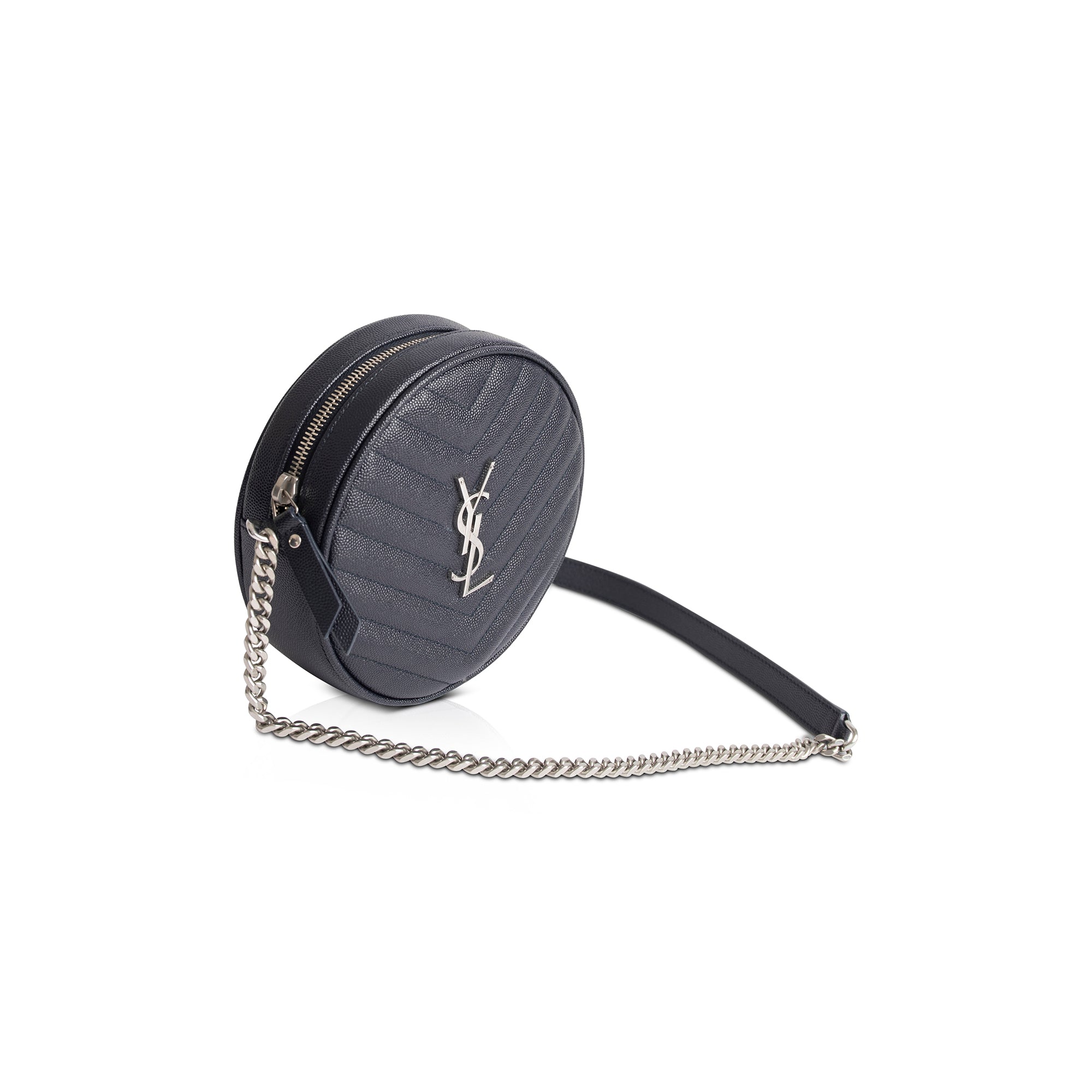 Saint Laurent Vinyle Round Monogram Camera Bag