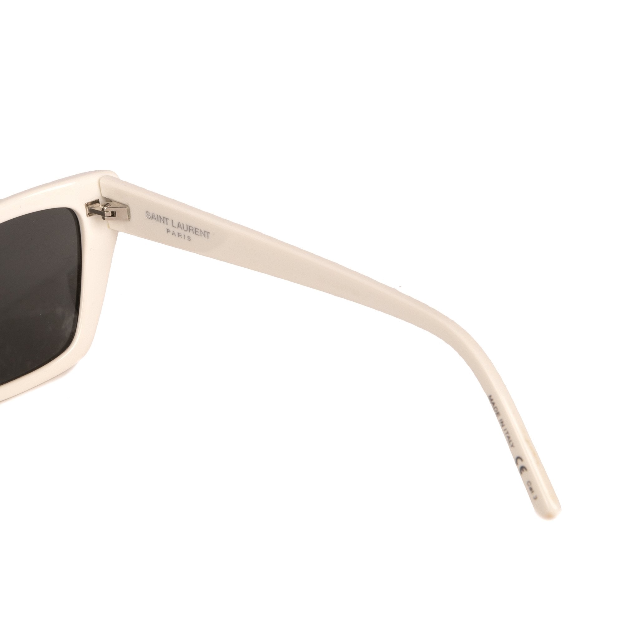 Saint Laurent White SL 276 MICA Sunglasses w/ Case