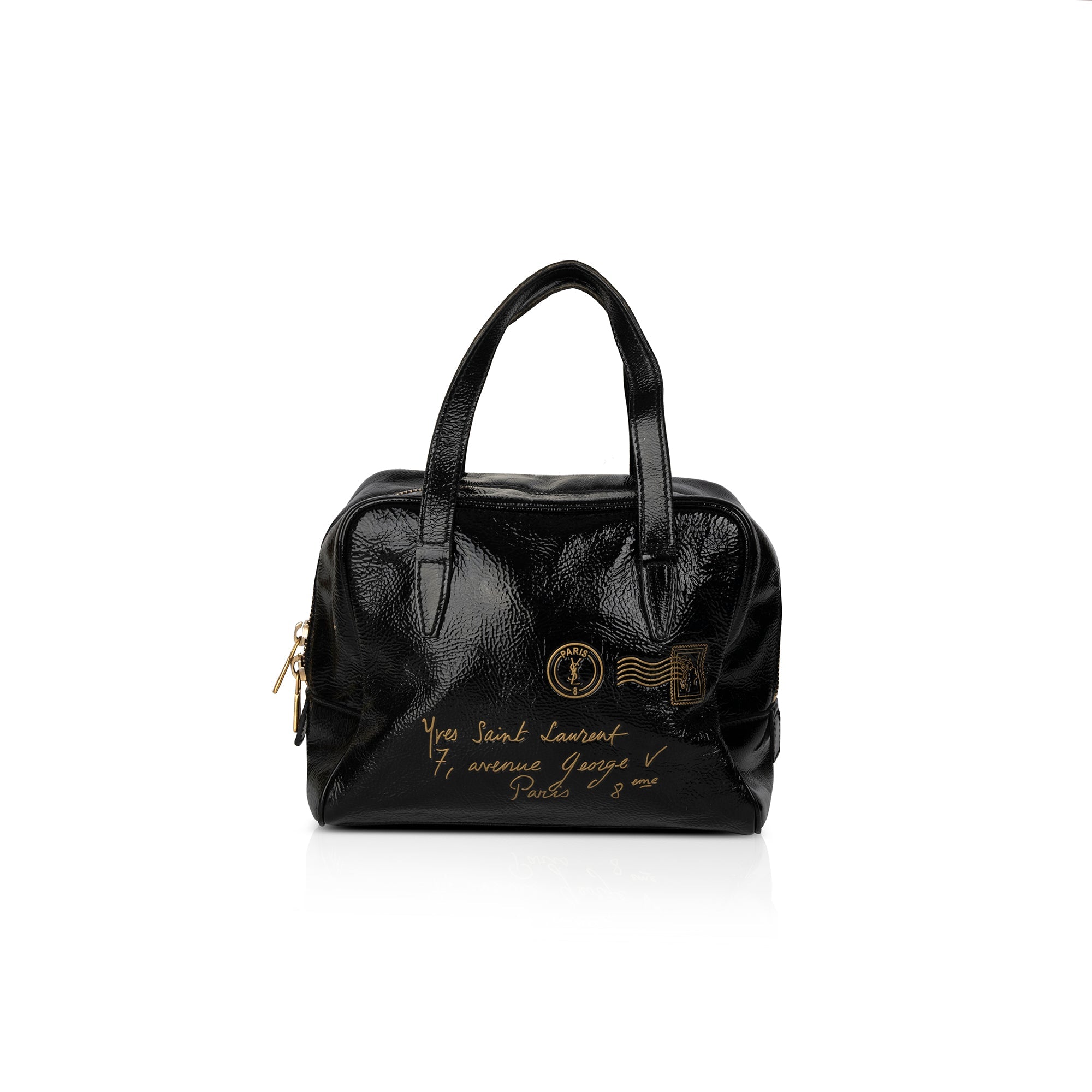 Saint Laurent Y Mail Patent Leather Handle Bag