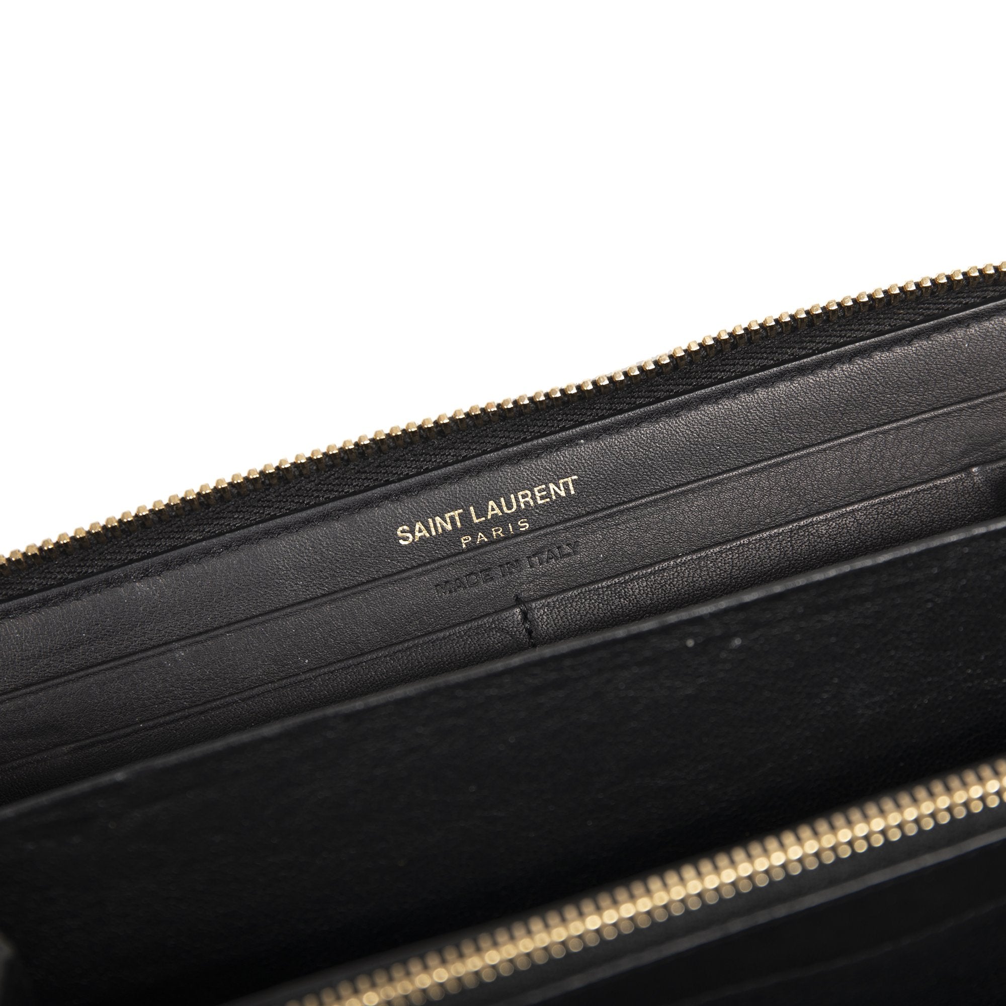 Saint Laurent YSL Line Zip Around Wallet