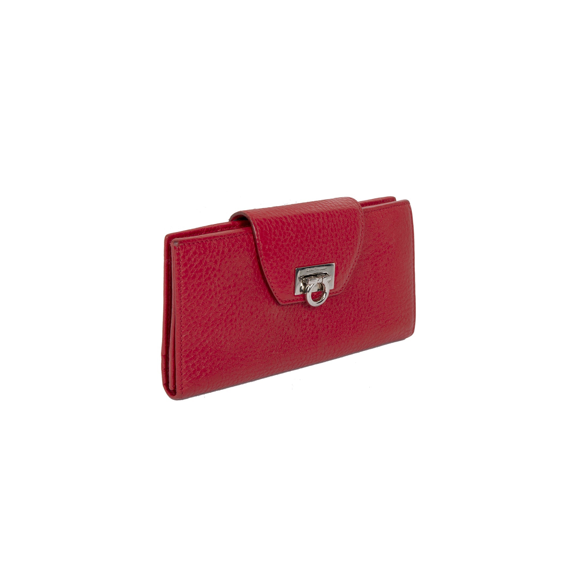 Salvatore Ferragamo Gancini Leather Flap Wallet